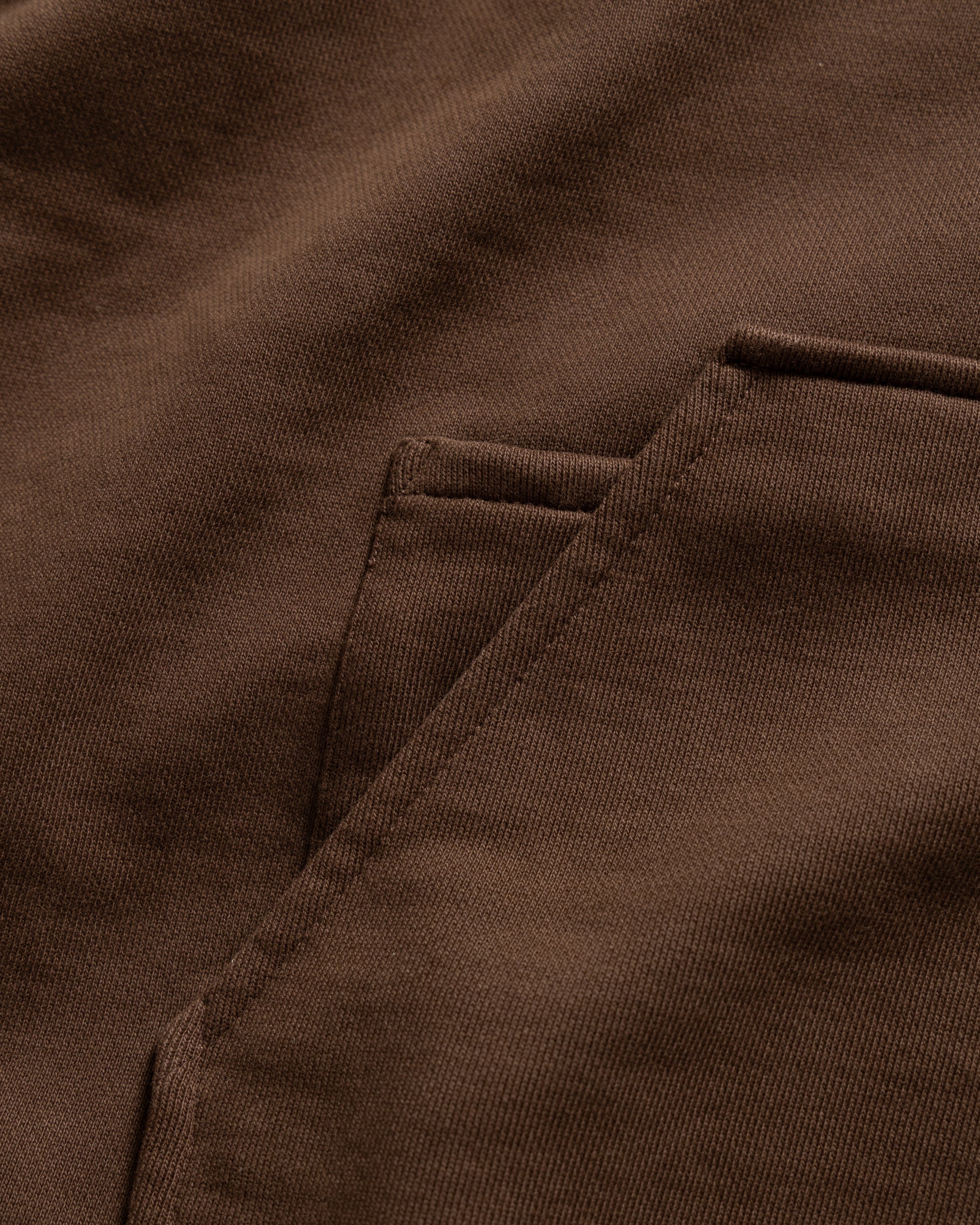 NOVIS HOODED SWEATSHIRT - FONDENTE BROWN 19oz. ALL COTTON LOOPBACK TERRY FLEECE - Image 5