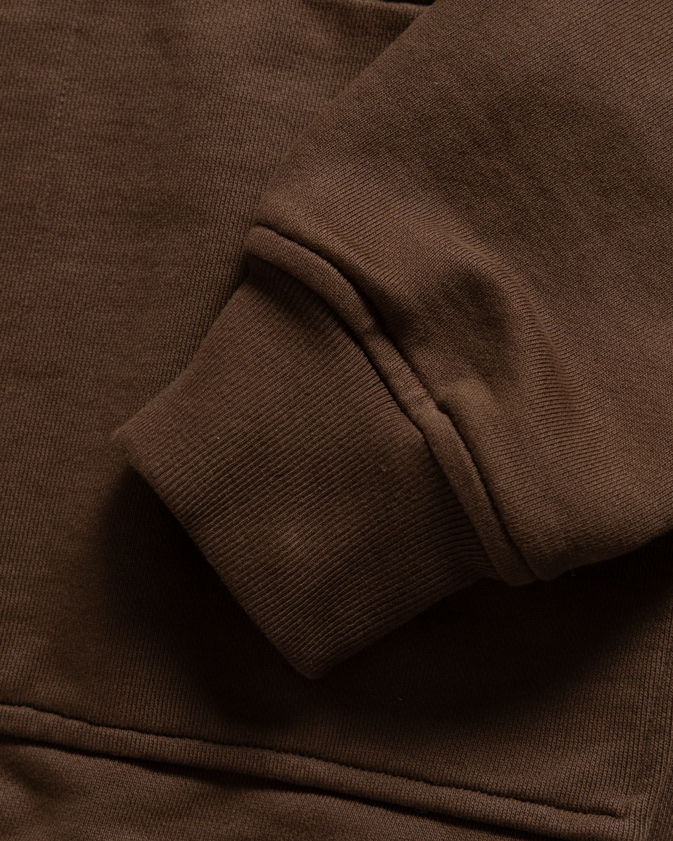 NOVIS HOODED SWEATSHIRT - FONDENTE BROWN 19oz. ALL COTTON LOOPBACK TERRY FLEECE - Image 6