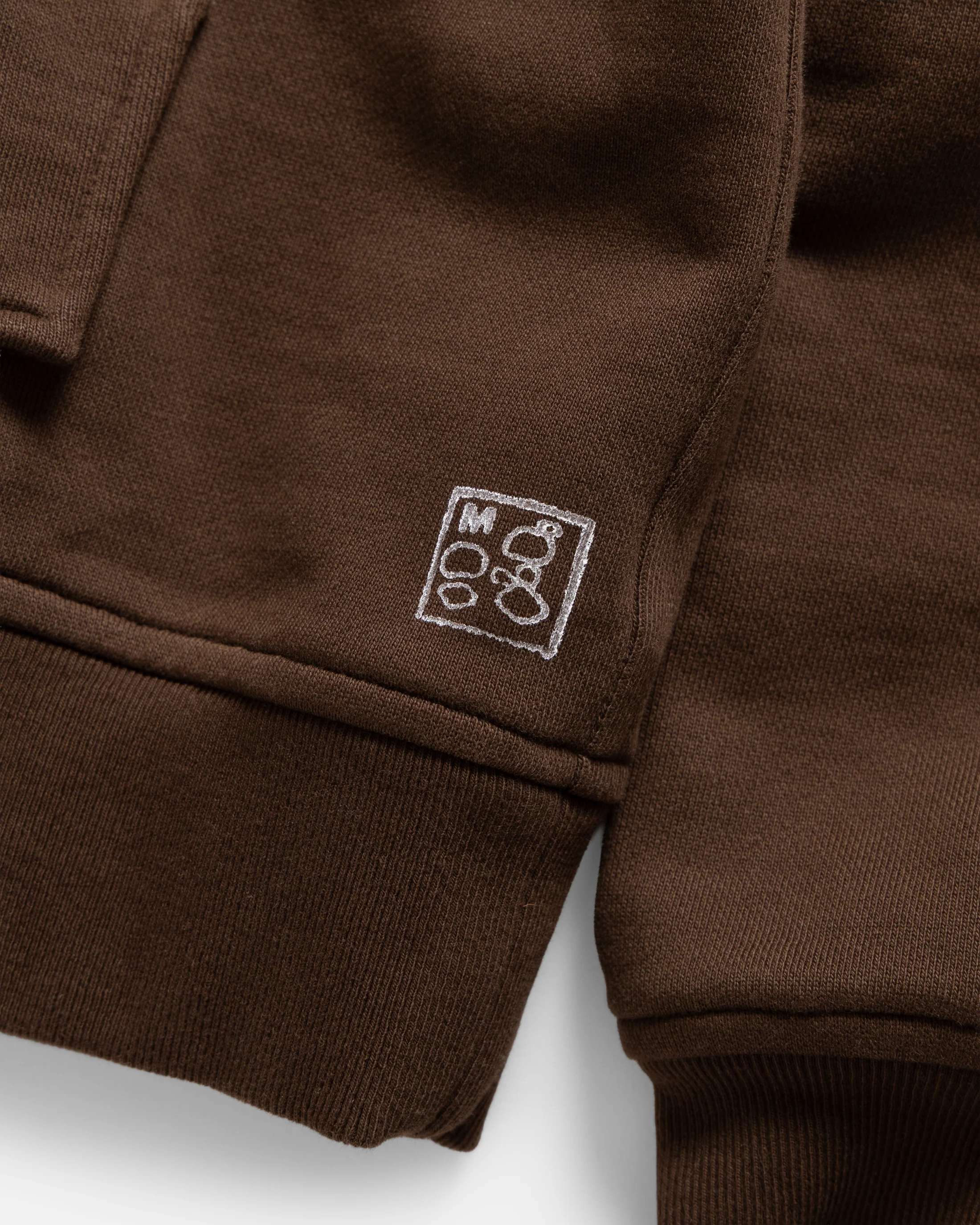NOVIS HOODED SWEATSHIRT - FONDENTE BROWN 19oz. ALL COTTON LOOPBACK TERRY FLEECE - Image 7