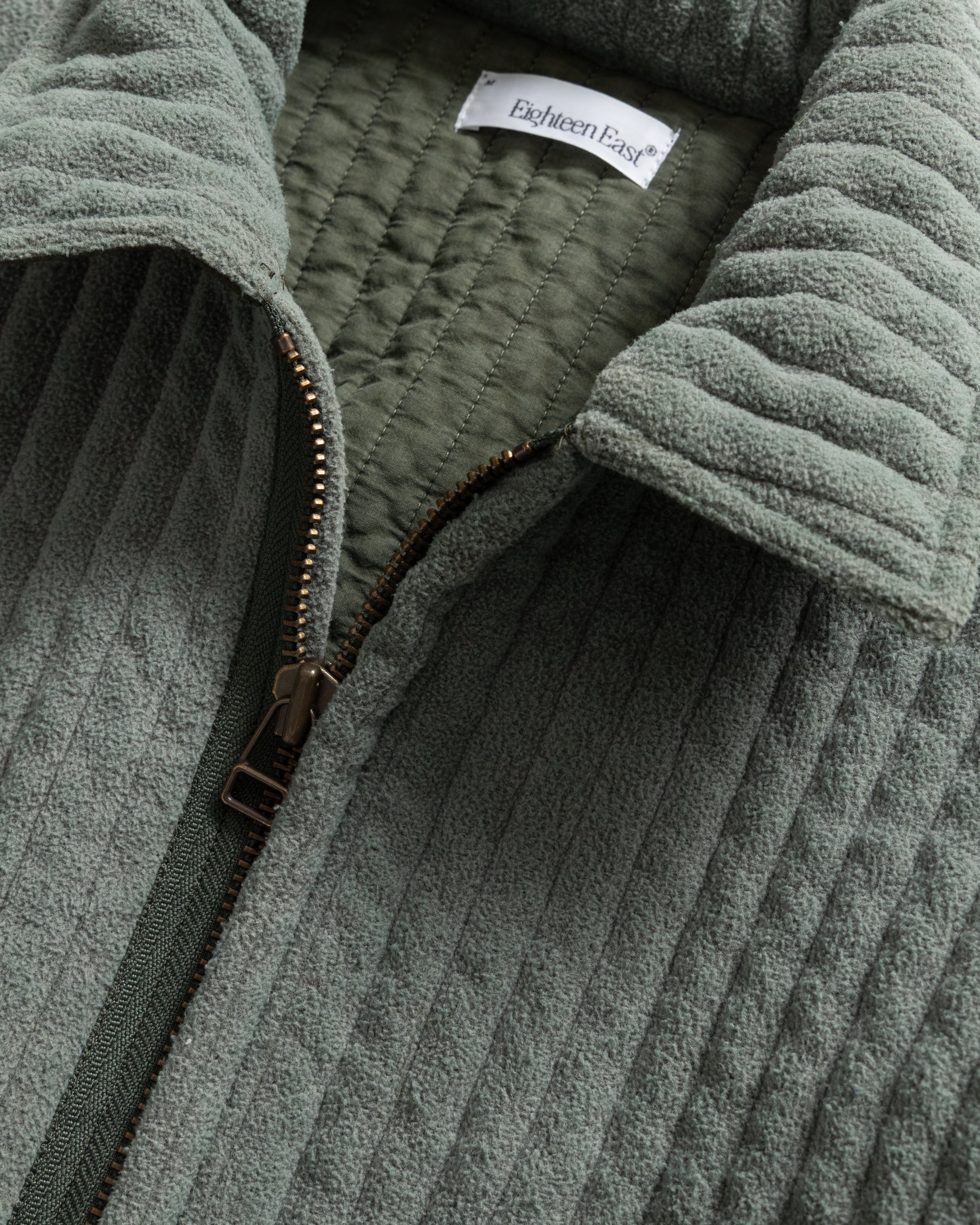 OUTWORKER SHIRT - OREGANO QUILTED BRUSHED PILE DOUBLE FACE COTTON - Image 2