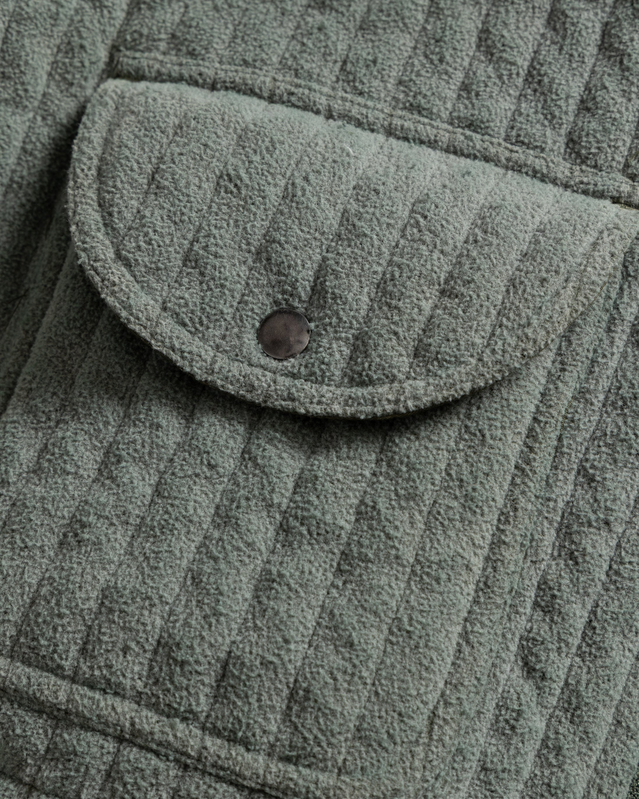 OUTWORKER SHIRT - OREGANO QUILTED BRUSHED PILE DOUBLE FACE COTTON - Image 3