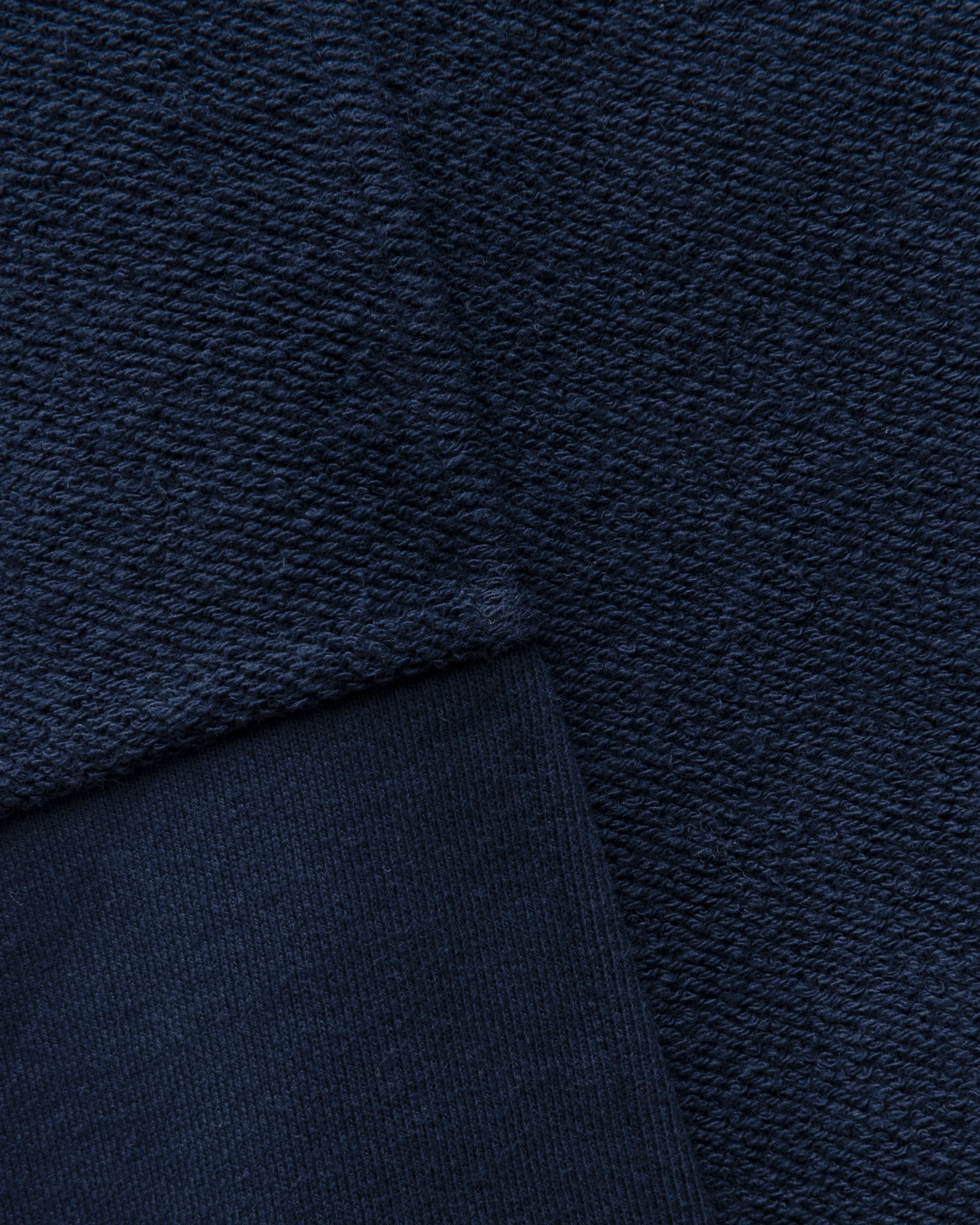 DJ CREWNECK SWEATSHIRT - WASHED NAVY TONAL PATCHWORK  19oz. ALL COTTON FLEECE - Image 3