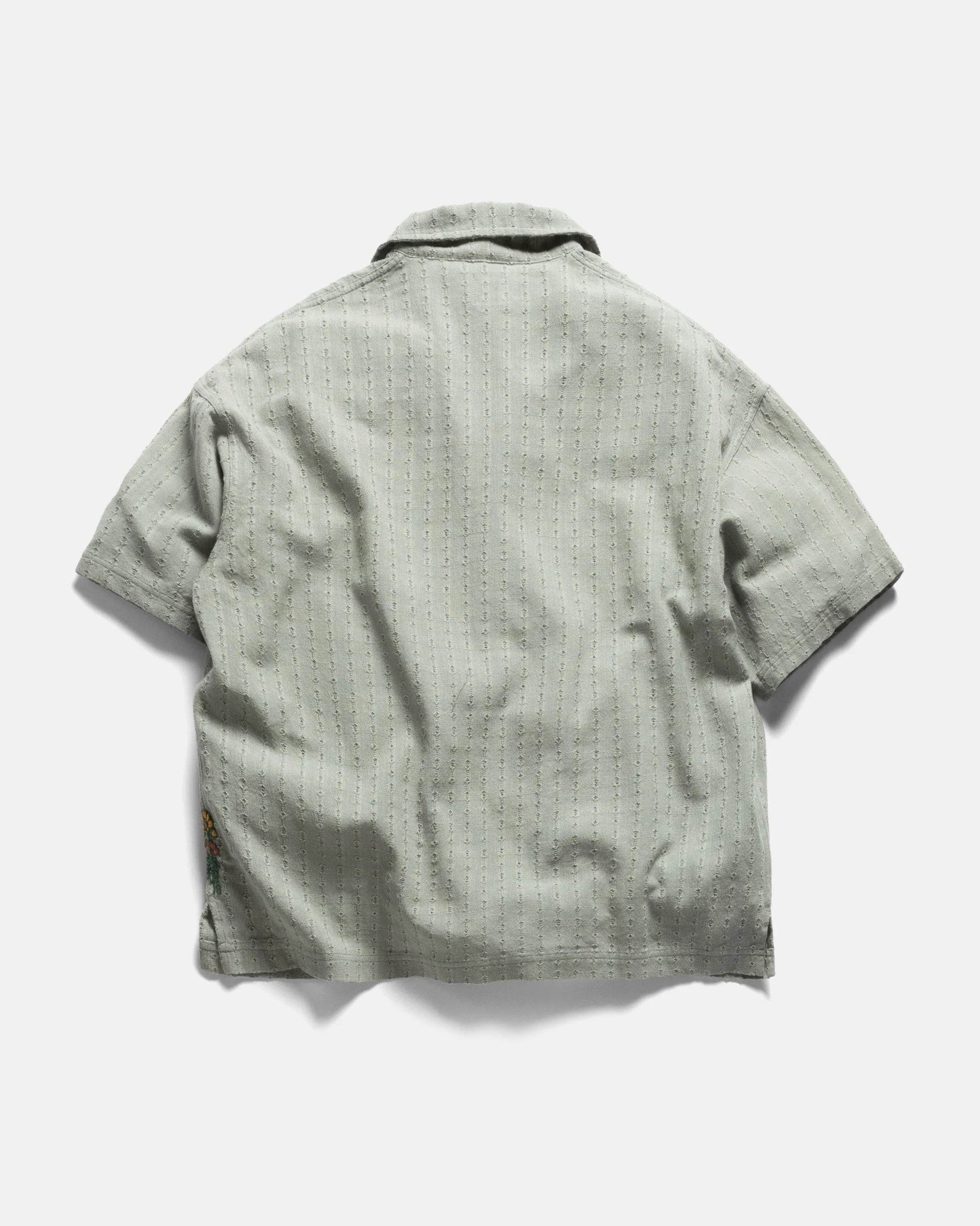 PETER SS POLO - LUNAR ROCK HANDWOVEN COTTON MESH - Image 2