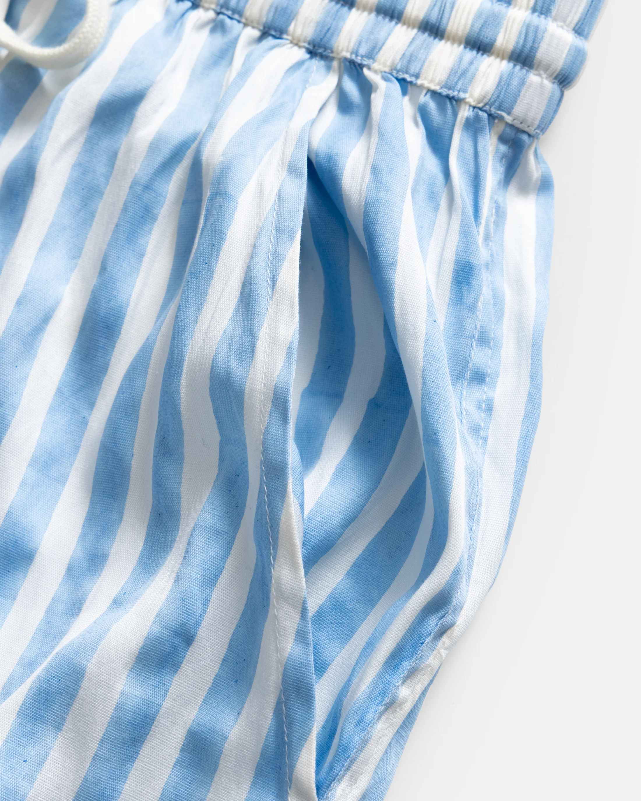 DORMIRE PYJAMA PANT - ECRU / WASHED INDIGO HAND-BLOCKPRINTED SUVIN COTTON - Image 3