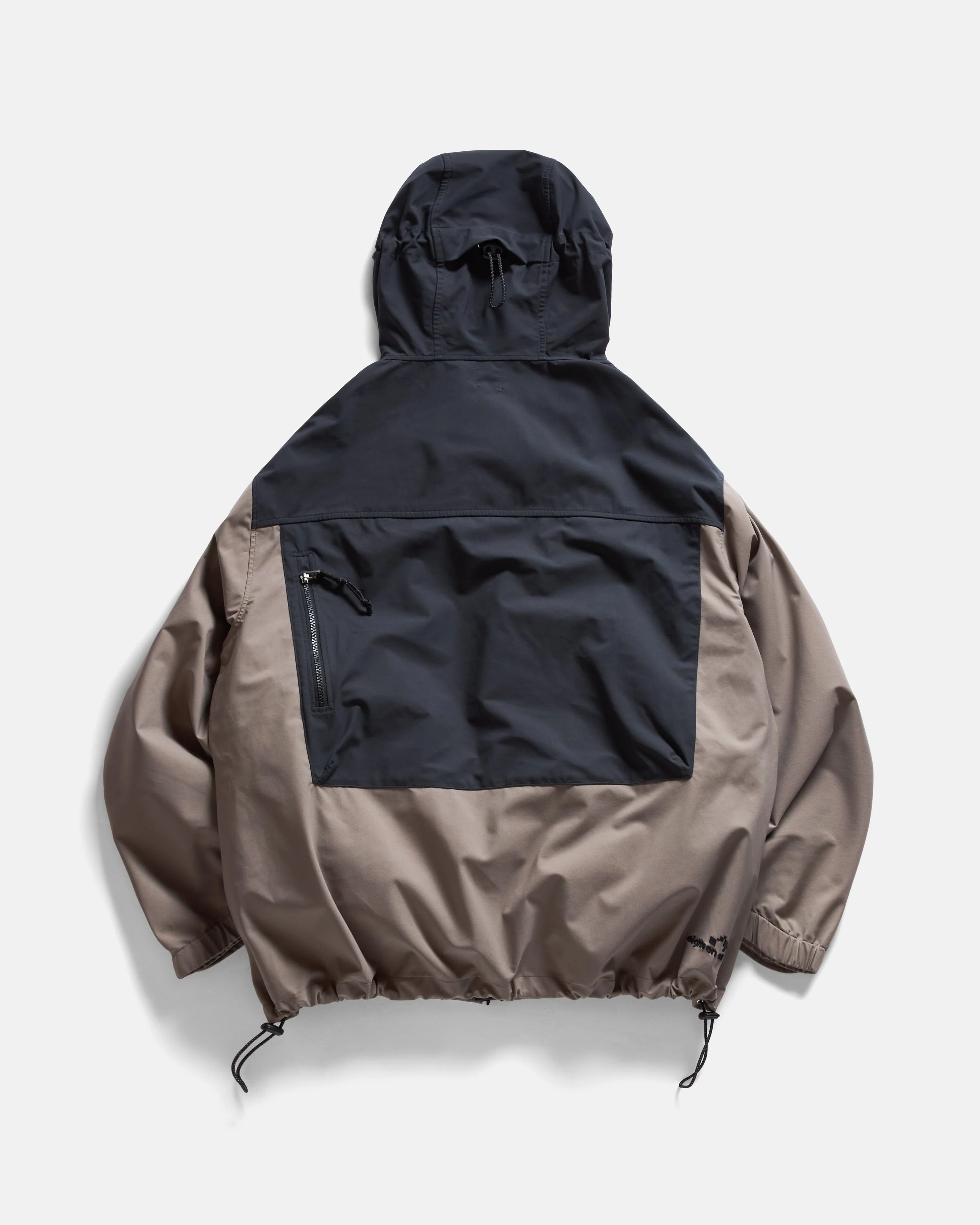 RAINSHADOW OUTDOOR PROTECTION SYSTEM HOODED SHELL - WASHED BLACK / WINTER BEIGE WATER-REPELLENT BONDED MEMBRANE - Image 9