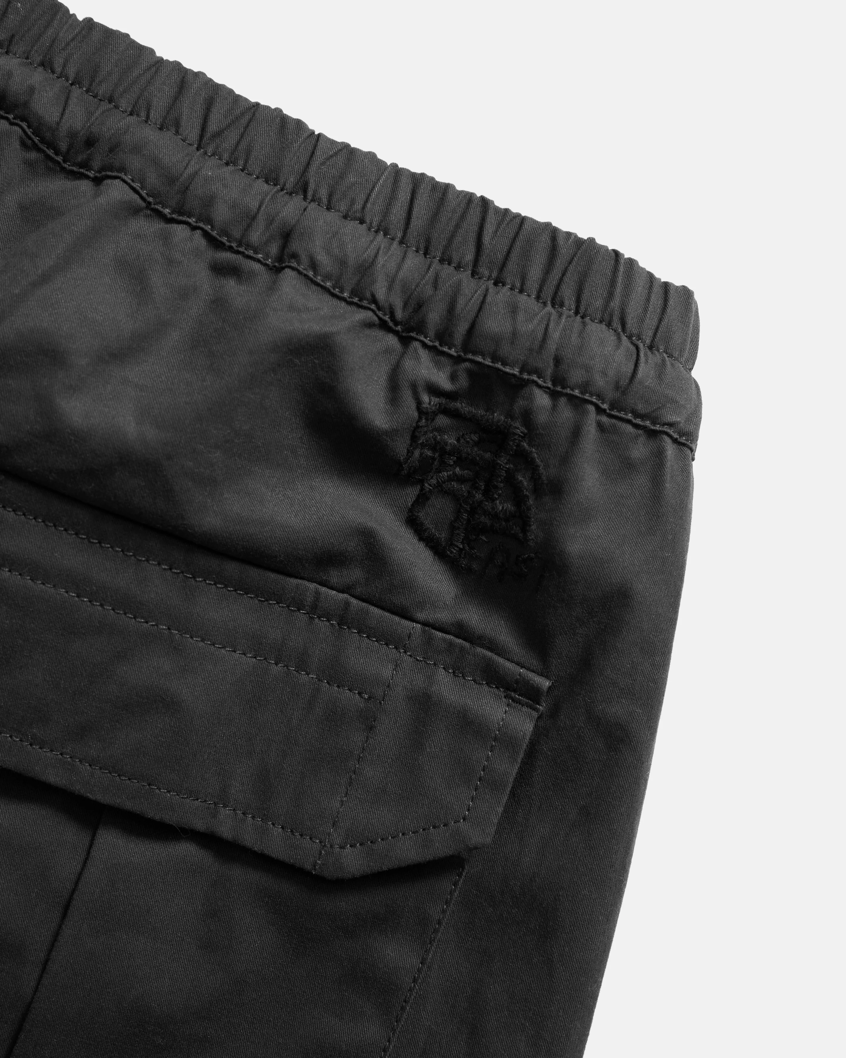 RICHMOND RAF EASY CARGO PANT - SUNBLEACHED BLACK WASHED WAX COTTON - Image 7