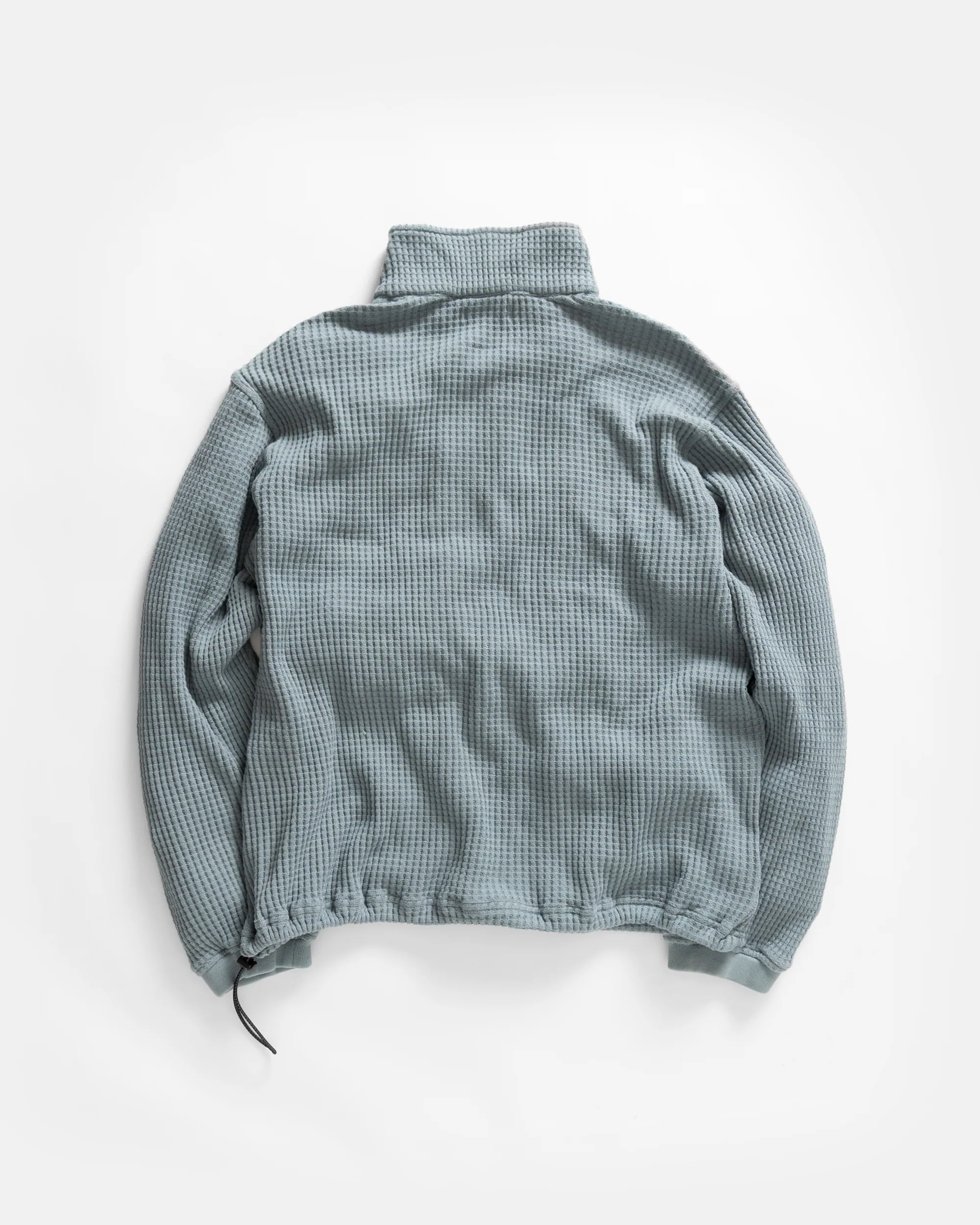 ROSCO 1/4 ZIP SWEATER - TROOPER SLATE BLENDED TECH COTTON EXPLODED THERMAL - Image 4