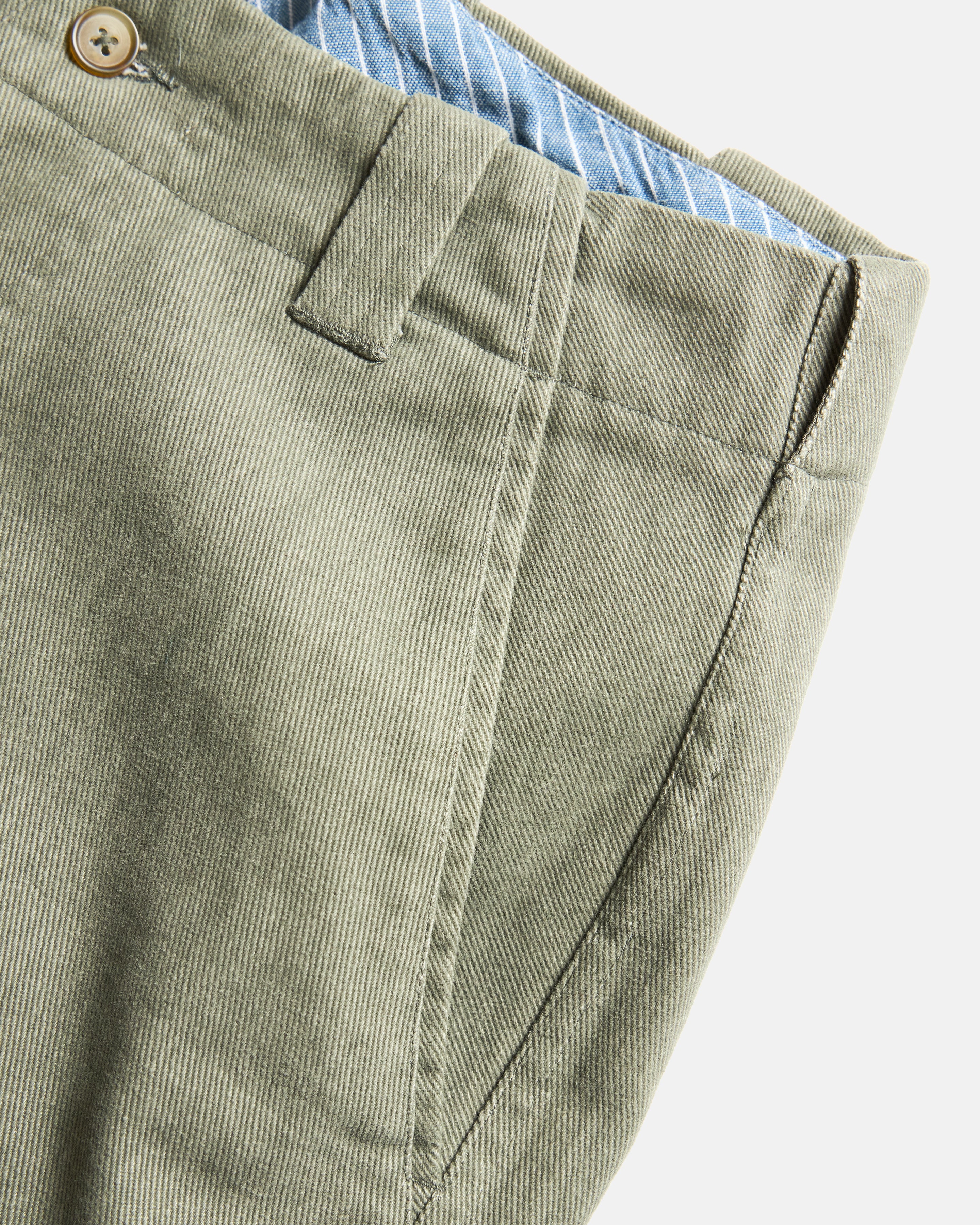 ROSSI CHINO - DRIED SAGE BRUSHED HEATHER CAVALRY TWILL - Image 3
