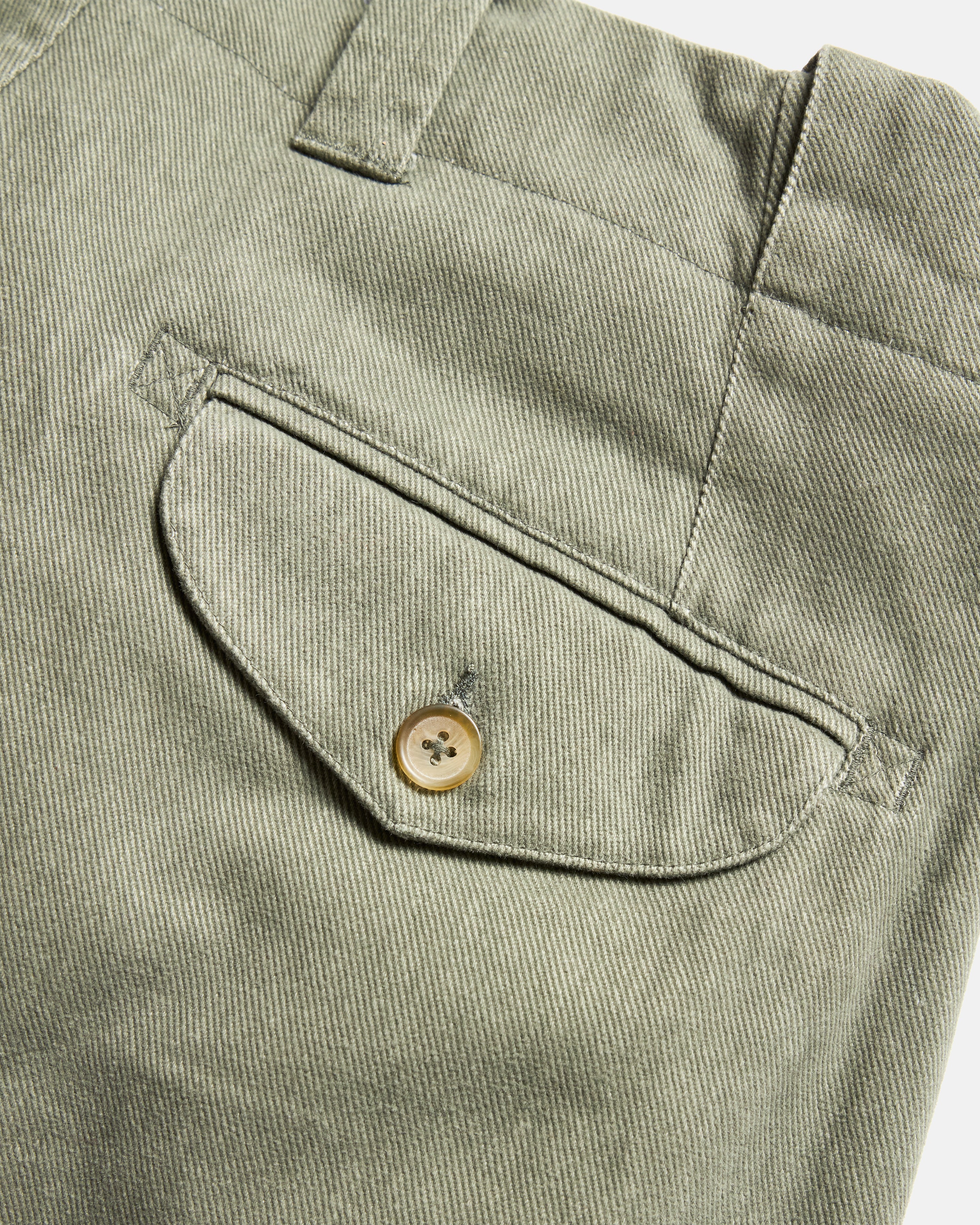 ROSSI CHINO - DRIED SAGE BRUSHED HEATHER CAVALRY TWILL - Image 5