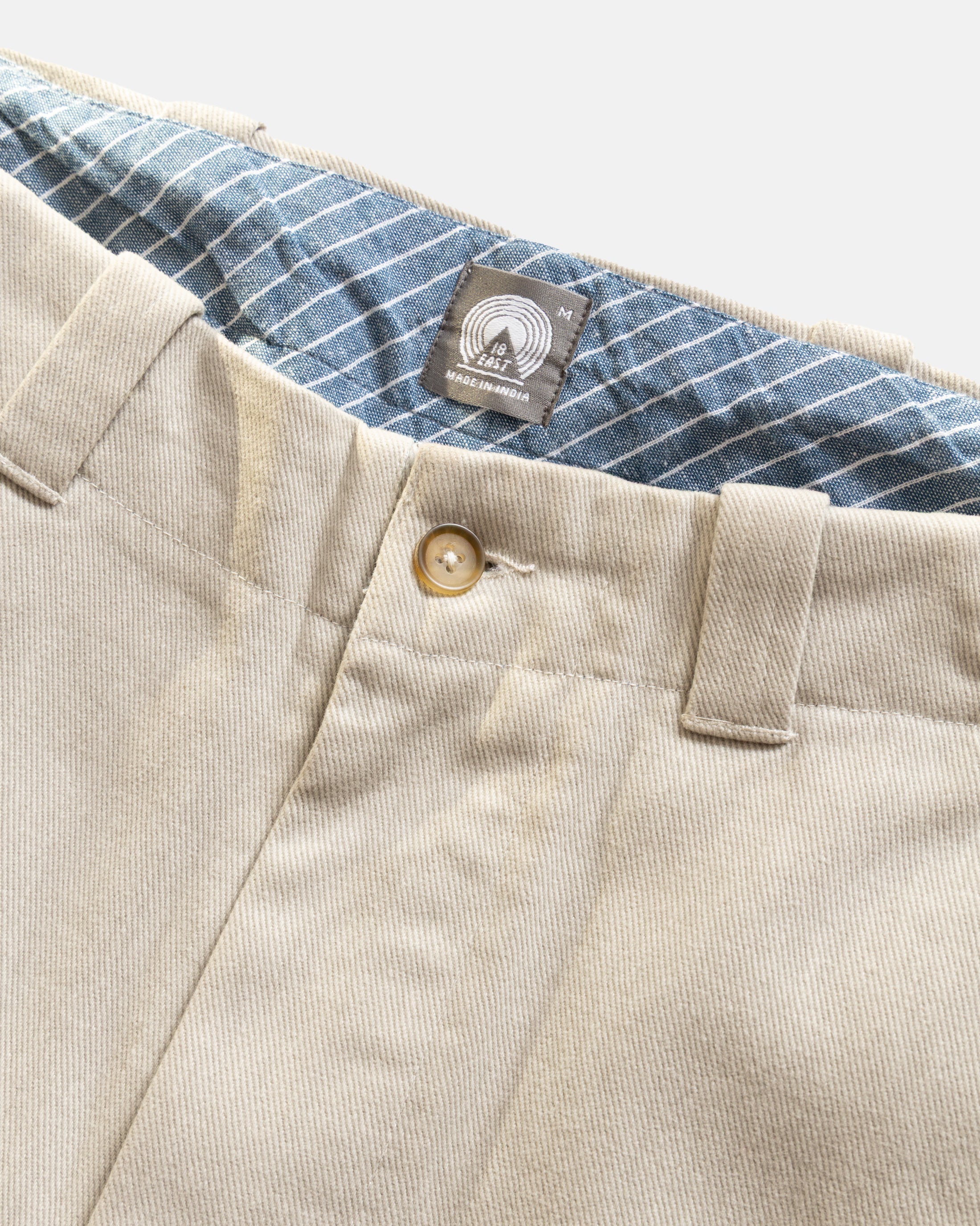 ROSSI CHINO - ECRU BRUSHED HEATHER CAVALRY TWILL - Image 2