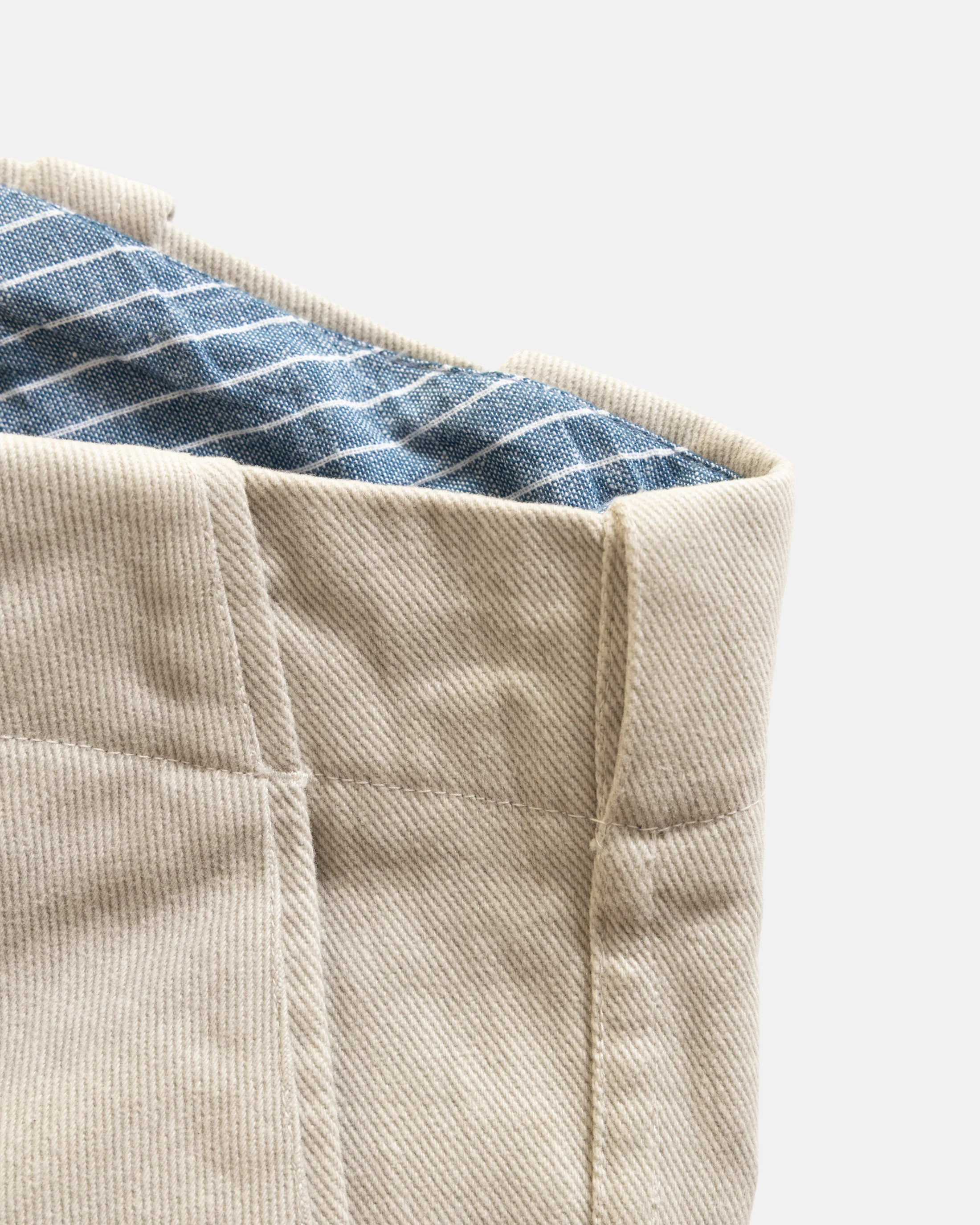 ROSSI CHINO - ECRU BRUSHED HEATHER CAVALRY TWILL - Image 3