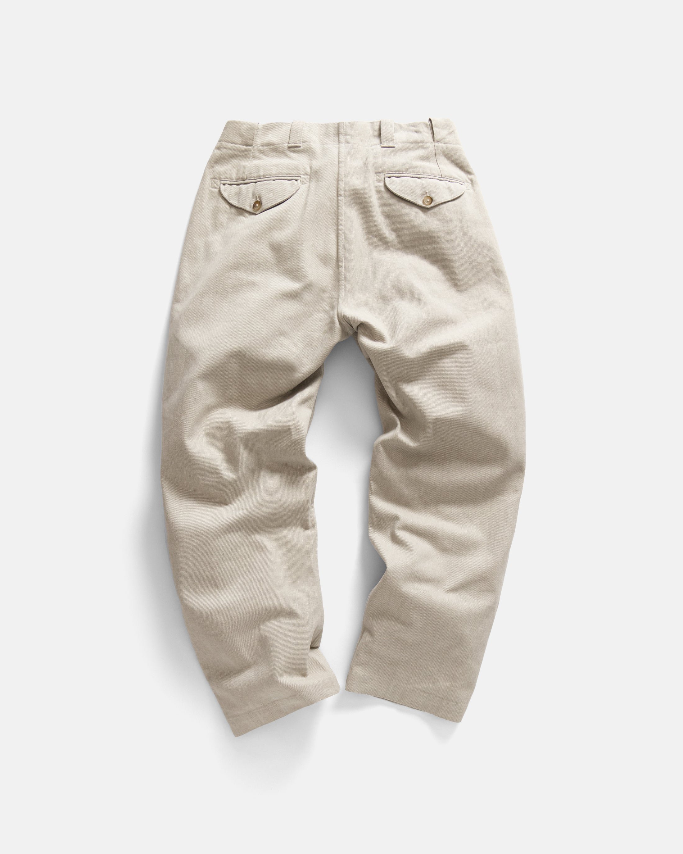 ROSSI CHINO - ECRU BRUSHED HEATHER CAVALRY TWILL - Image 4