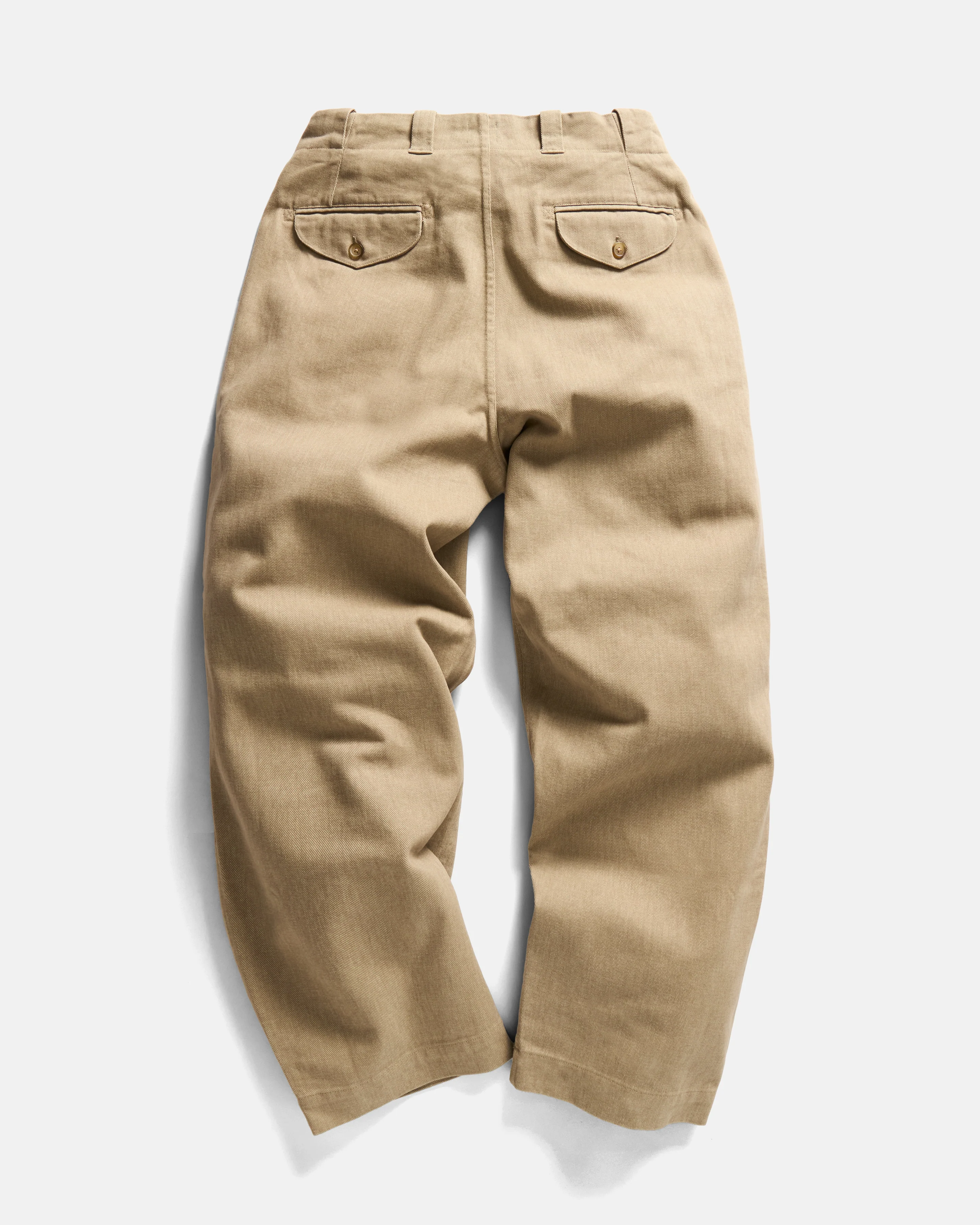 ROSSI CHINO - SERVICE KHAKI BRUSHED MELANGE CAVALRY TWILL - Image 4