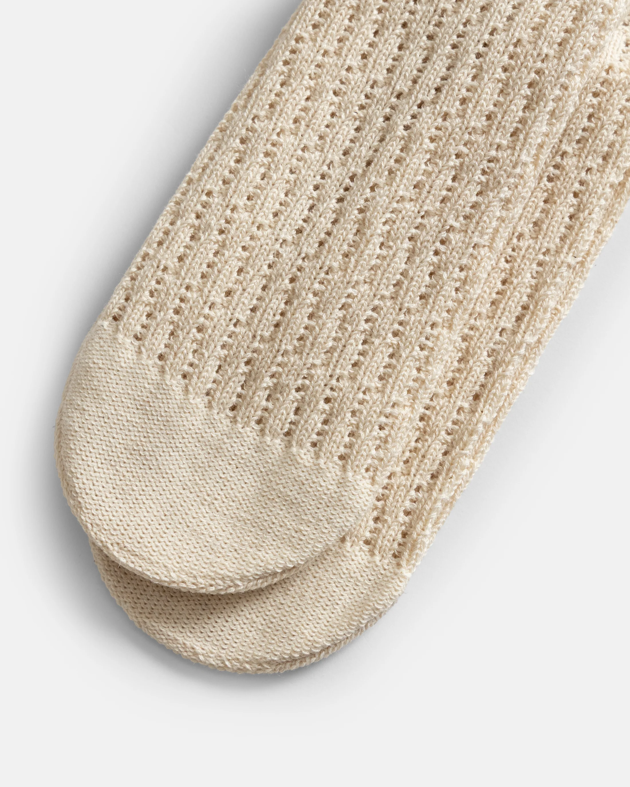 ROTOTO FOLK CROCHET SOCKS - ECRU - Image 3