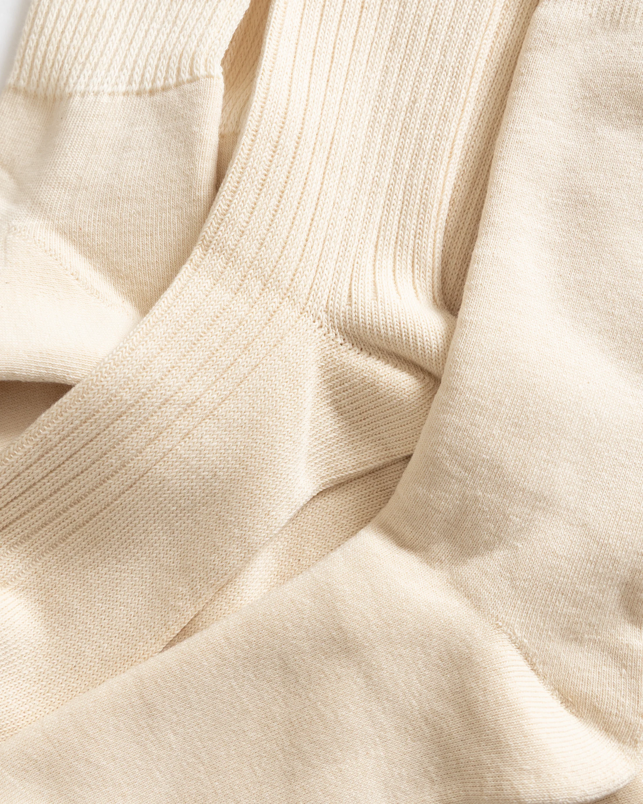 ROTOTO ORGANIC DAILY 3 PACK CREW SOCKS - ECRU - Image 4