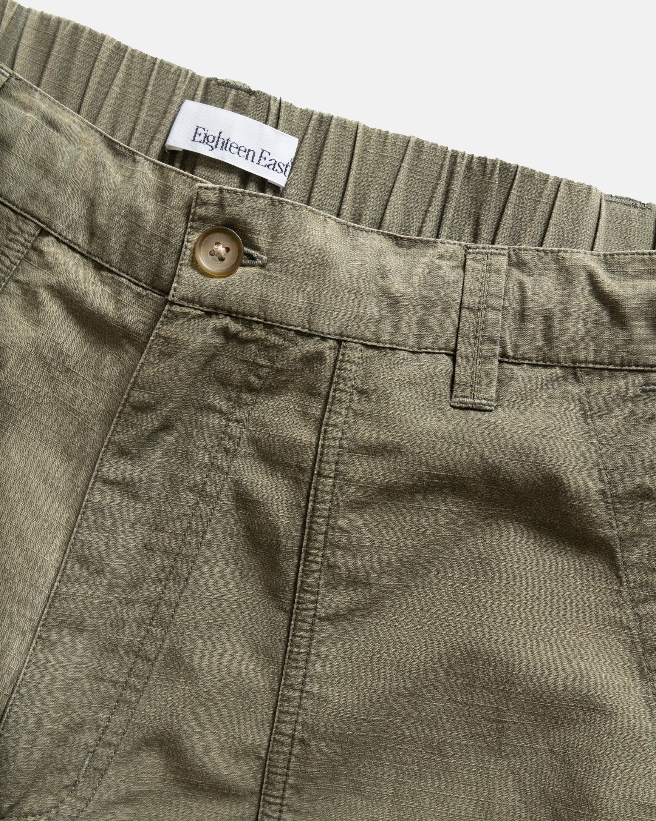 ROY BAKER PANT - FADED ARMY STONEWASHED COTTON MICRO RIPSTOP - Image 2