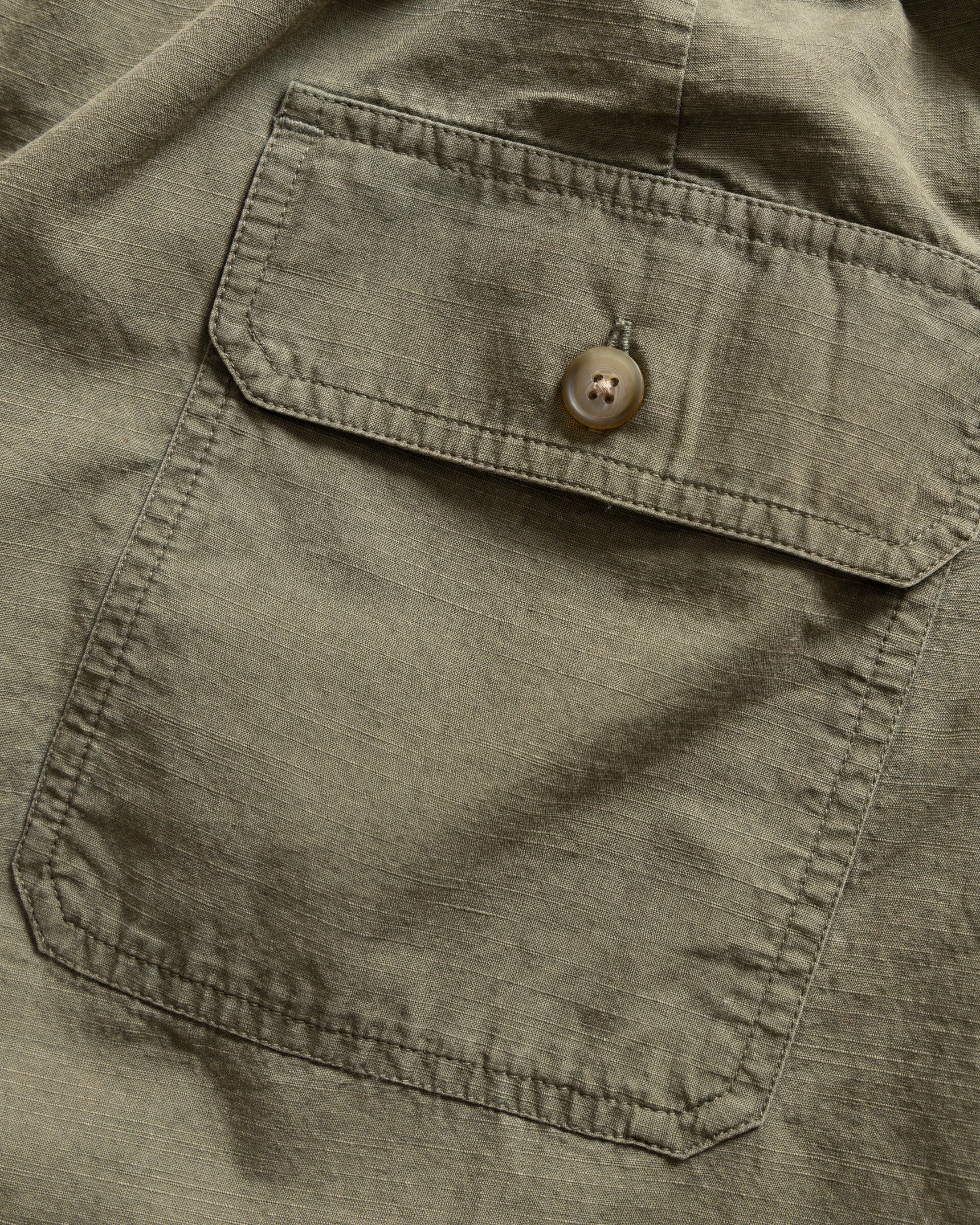 ROY BAKER PANT - FADED ARMY STONEWASHED COTTON MICRO RIPSTOP - Image 5