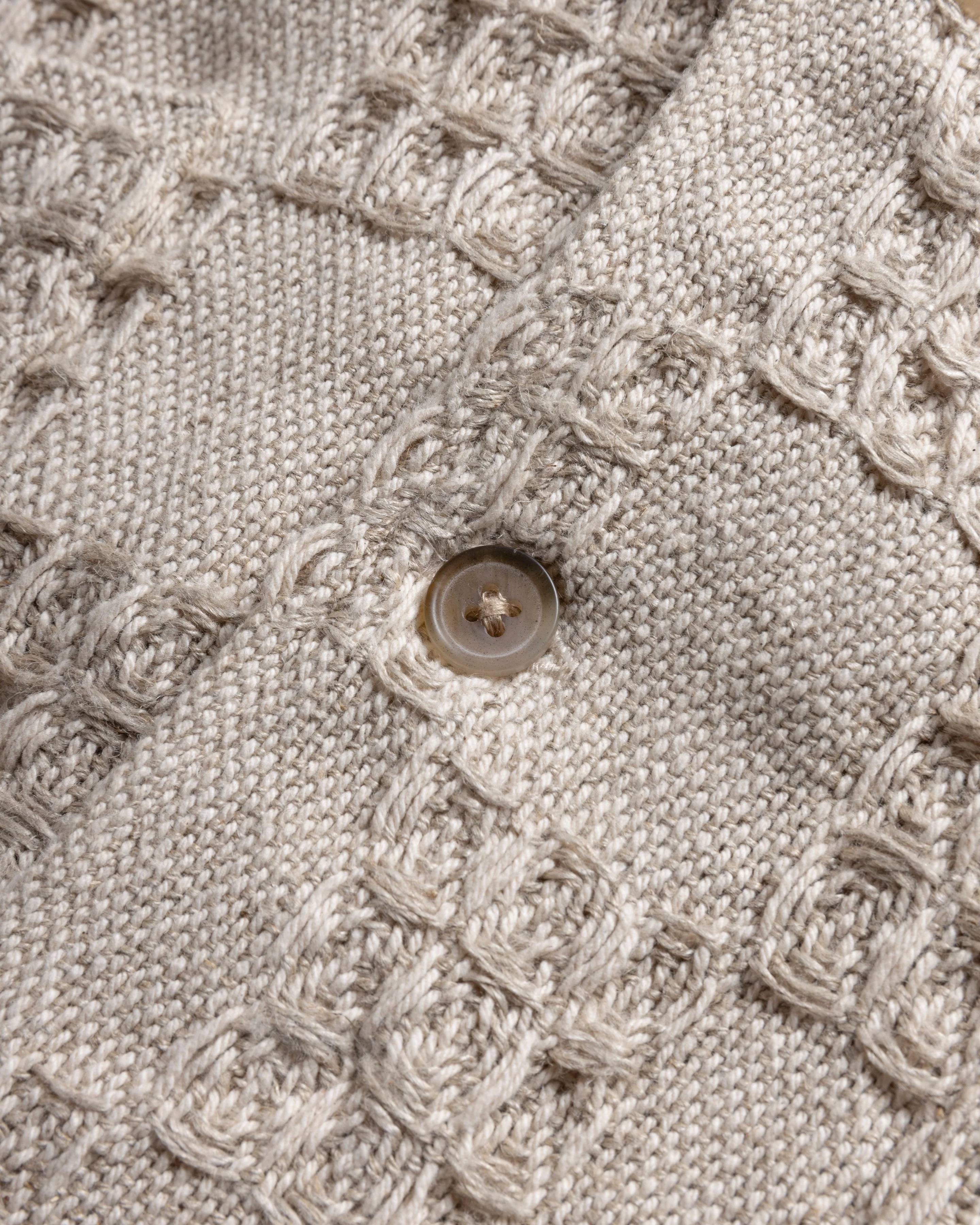 SAM SHIRT JACKET - NATURAL HANDLOOM JACQUARD COTTON - Image 2