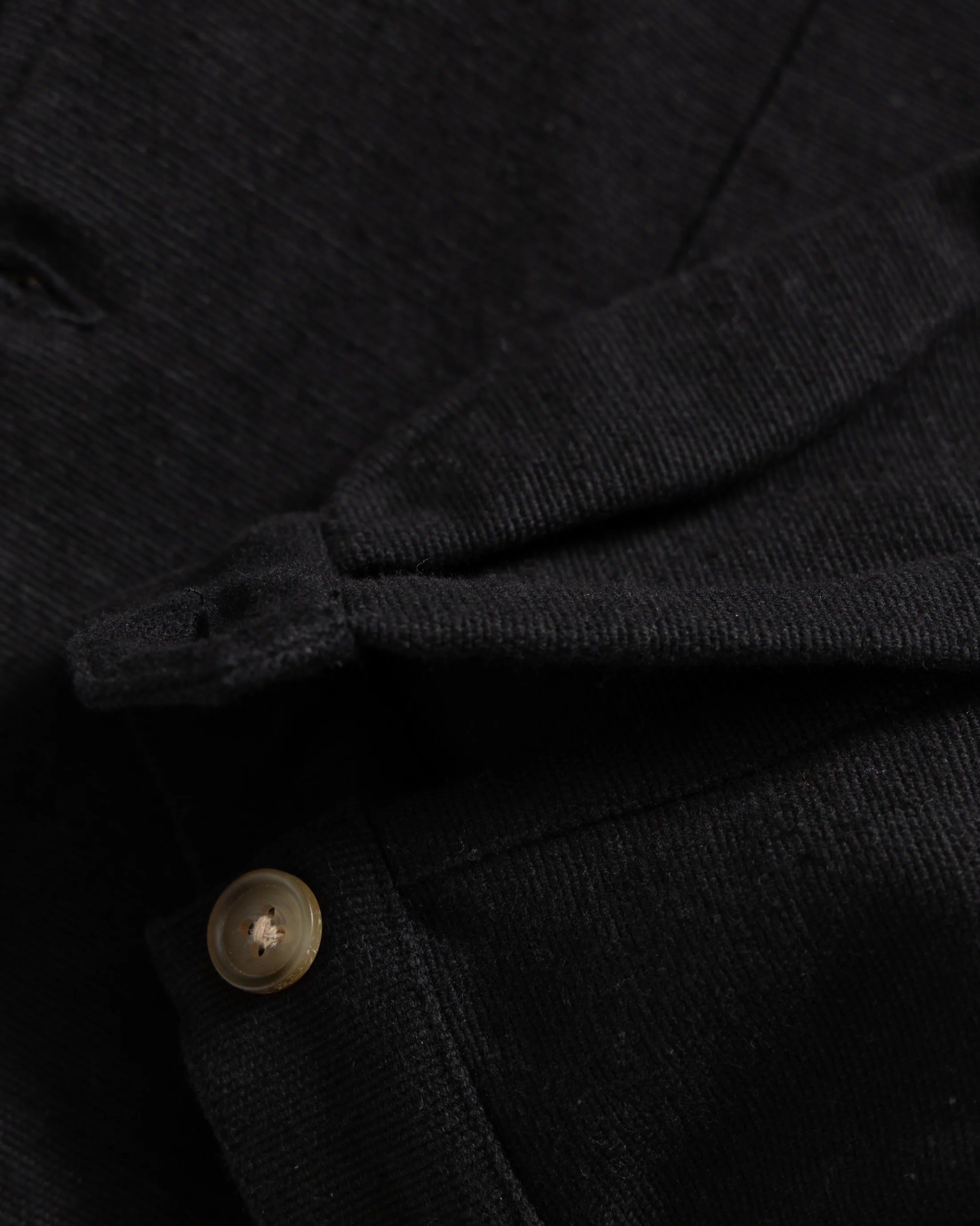 SAM SHIRT JACKET - BLACK HANDSPUN COTTON CANVAS - Image 4