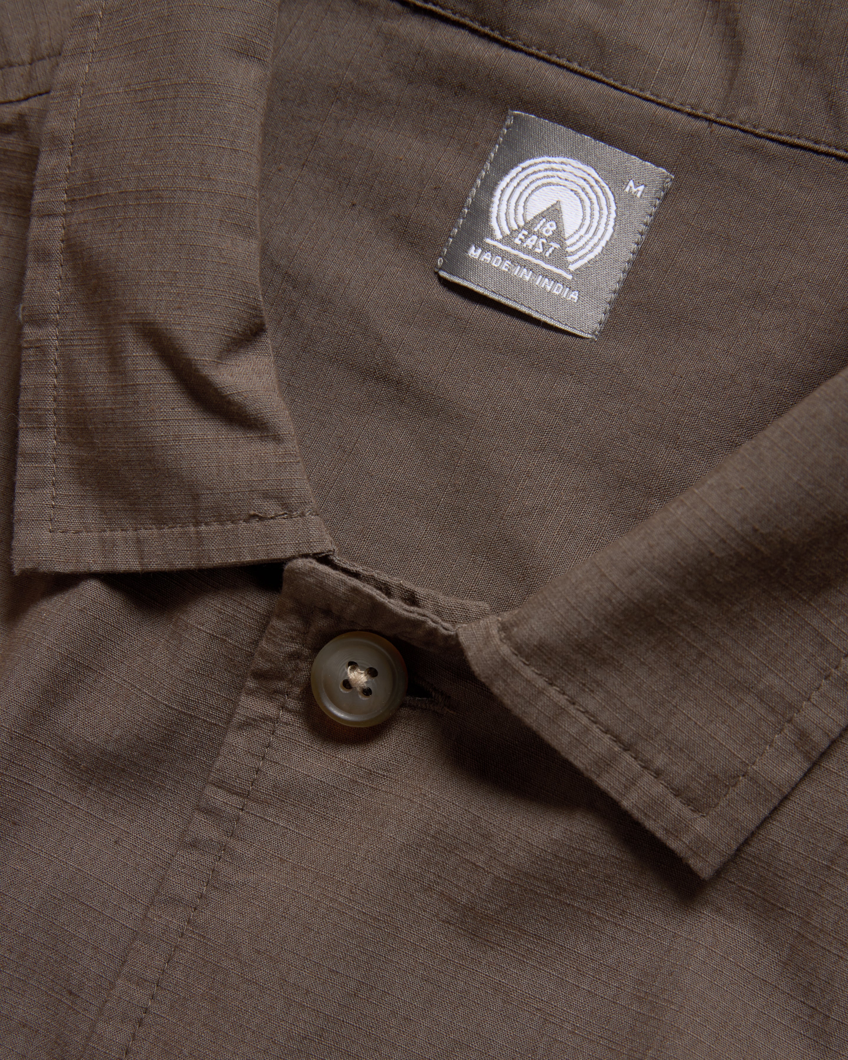 SAM SHIRT JACKET - CHOCOLATE COTTON MICRO RIPSTOP - Image 6