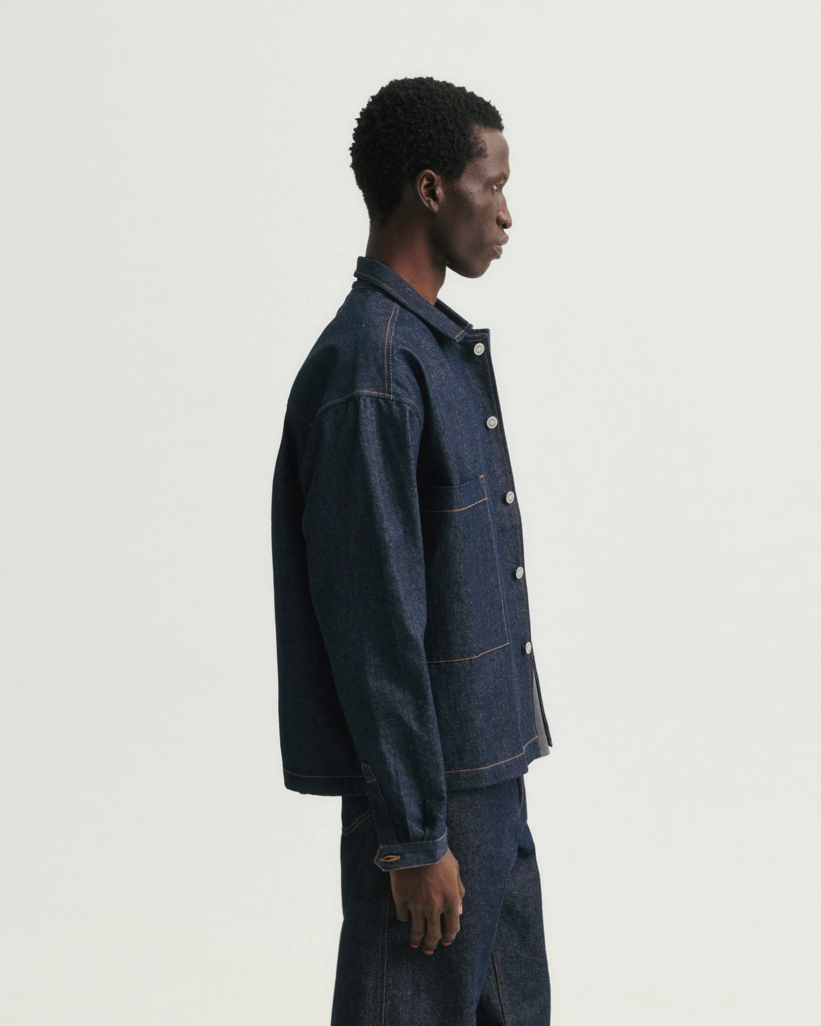 SAM SHIRT JACKET - 13 oz. RAW DENIM - Image 4