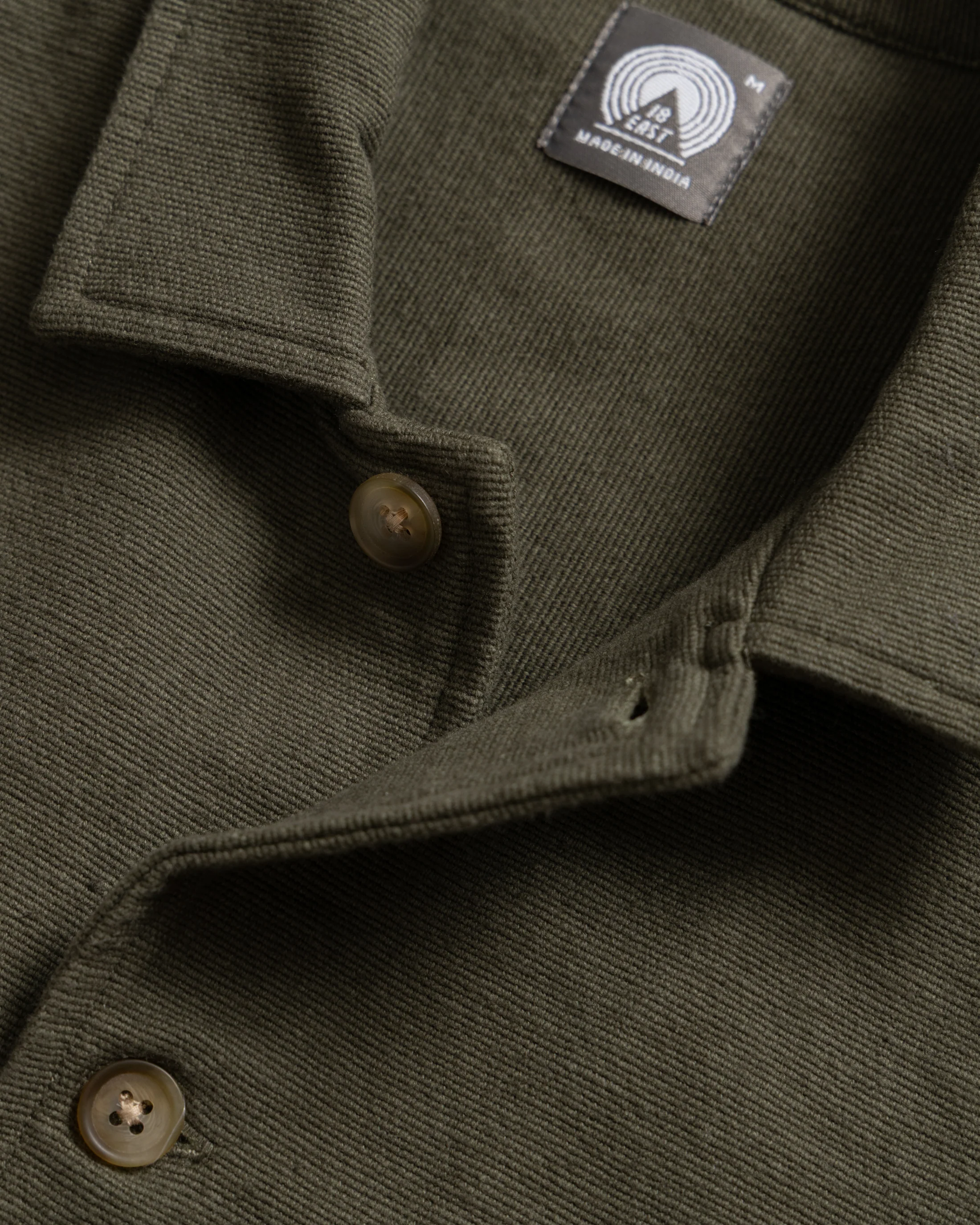 SAM SHIRT JACKET - RIFLE GREEN HANDSPUN COTTON CANVAS - Image 3