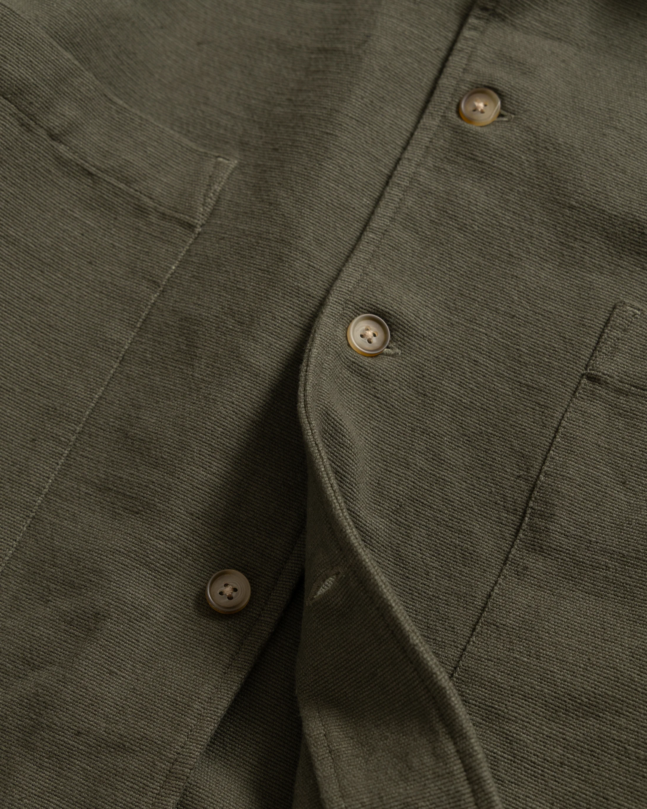 SAM SHIRT JACKET - RIFLE GREEN HANDSPUN COTTON CANVAS - Image 5