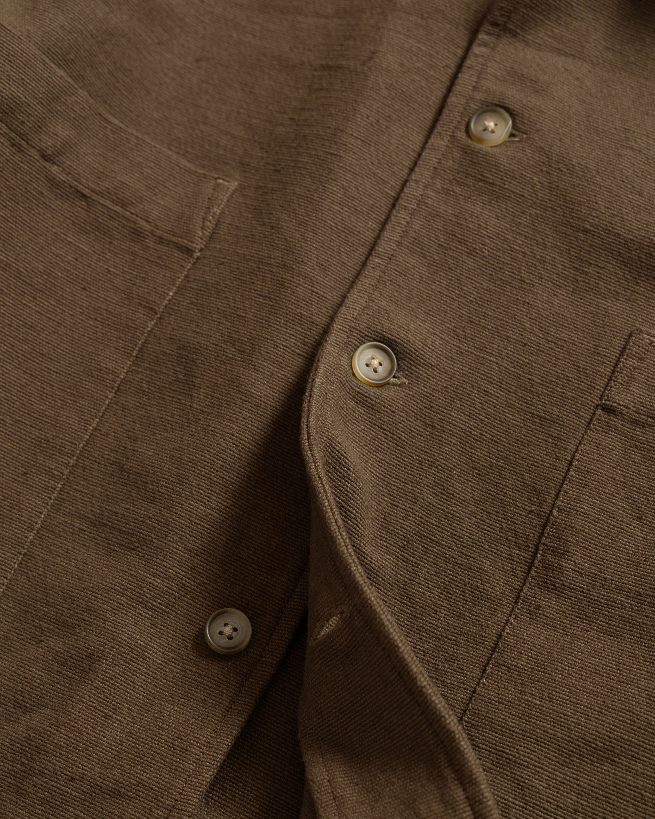 SAM SHIRT JACKET - FONDENTE BROWN HANDSPUN COTTON CANVAS - Image 3
