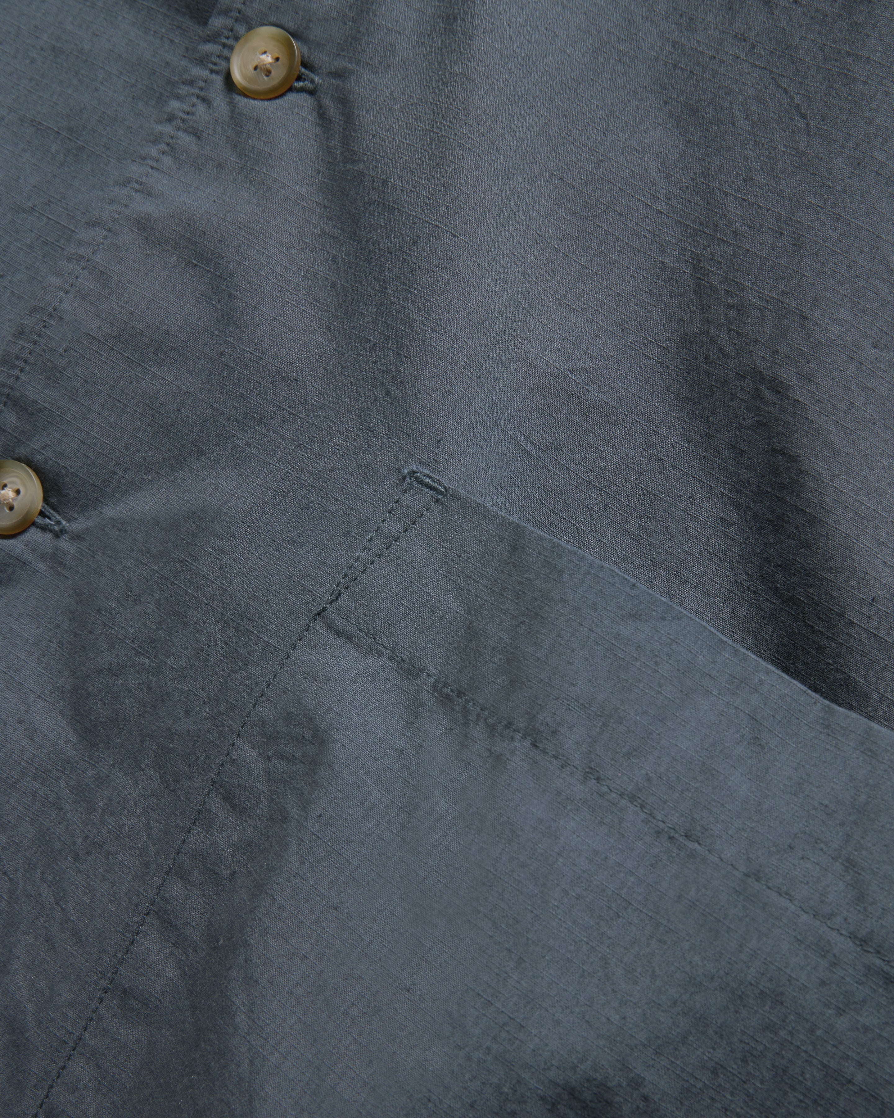 SAM SHIRT JACKET - WASHED SLATE COTTON MICRO RIPSTOP - Image 6