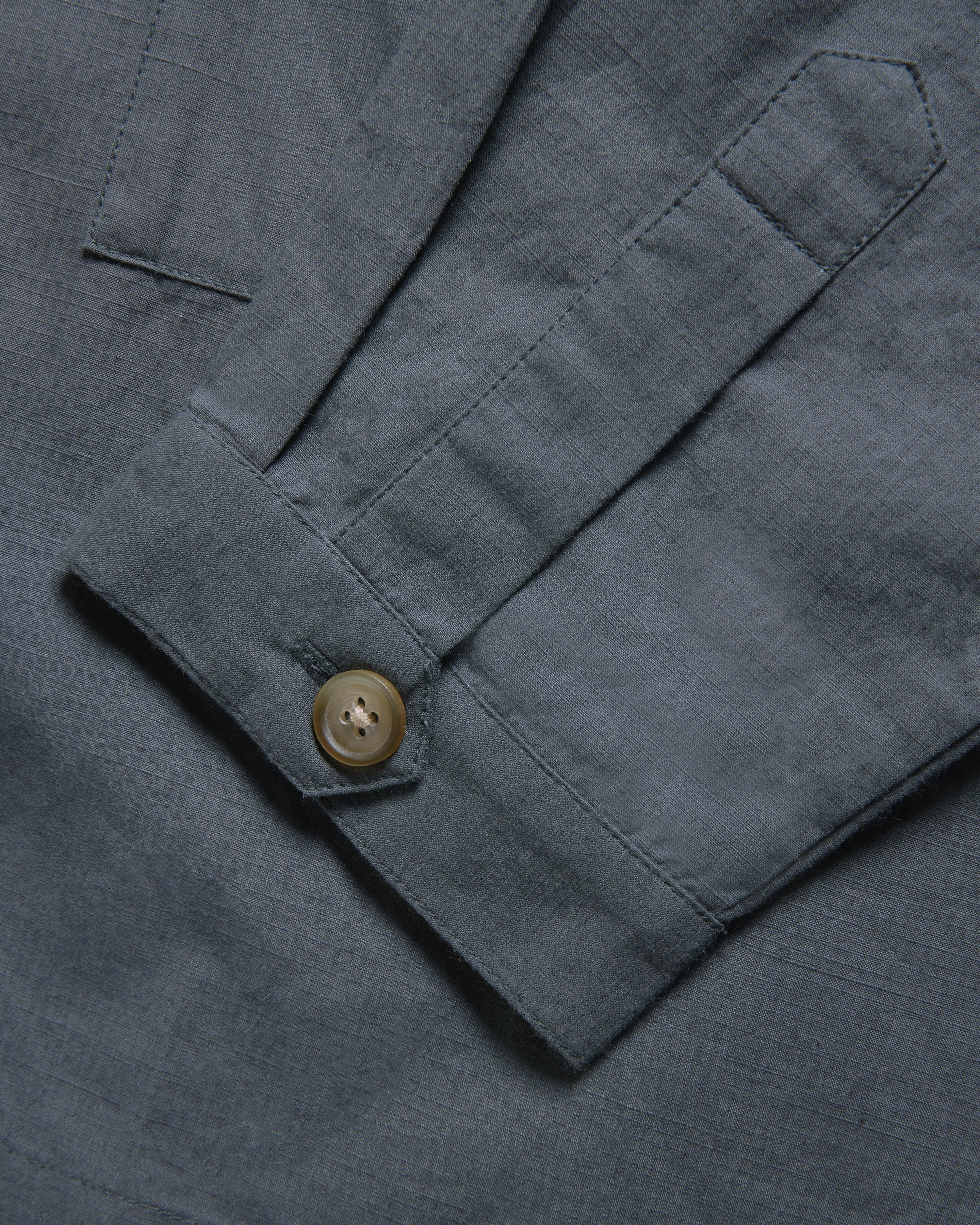 SAM SHIRT JACKET - WASHED SLATE COTTON MICRO RIPSTOP - Image 7