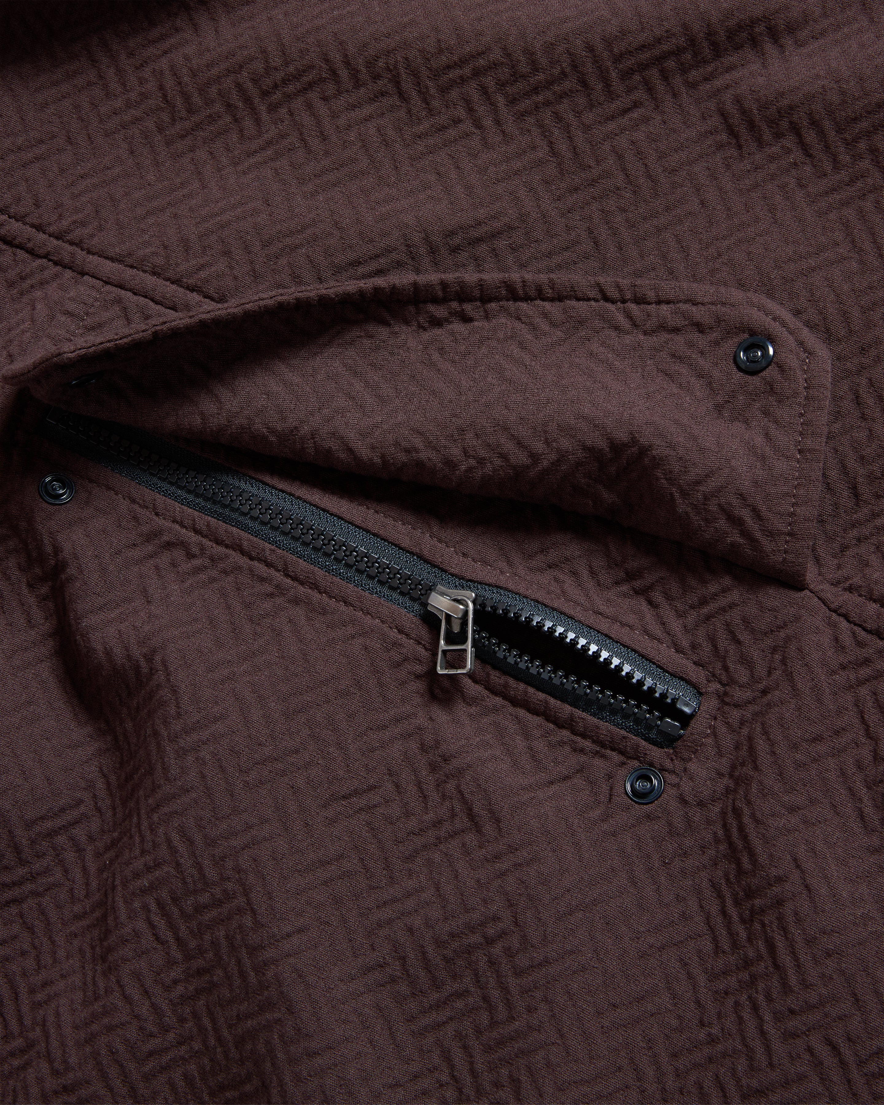 SEGUIN HOODED MOUNTAIN PARKA - UMBER DOUBLE WEAVE JACQUARD COTTON - Image 10