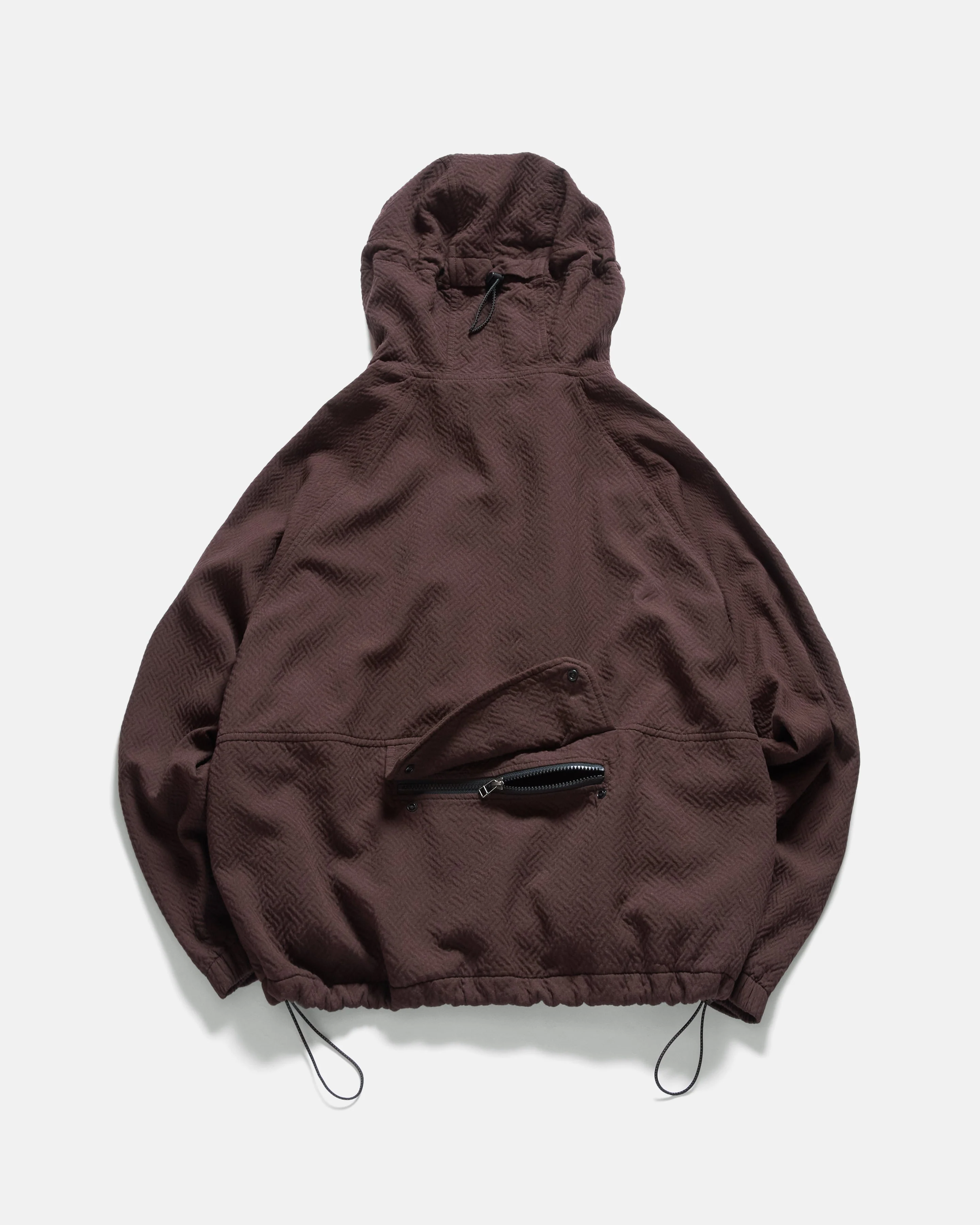 SEGUIN HOODED MOUNTAIN PARKA - UMBER DOUBLE WEAVE JACQUARD COTTON - Image 11