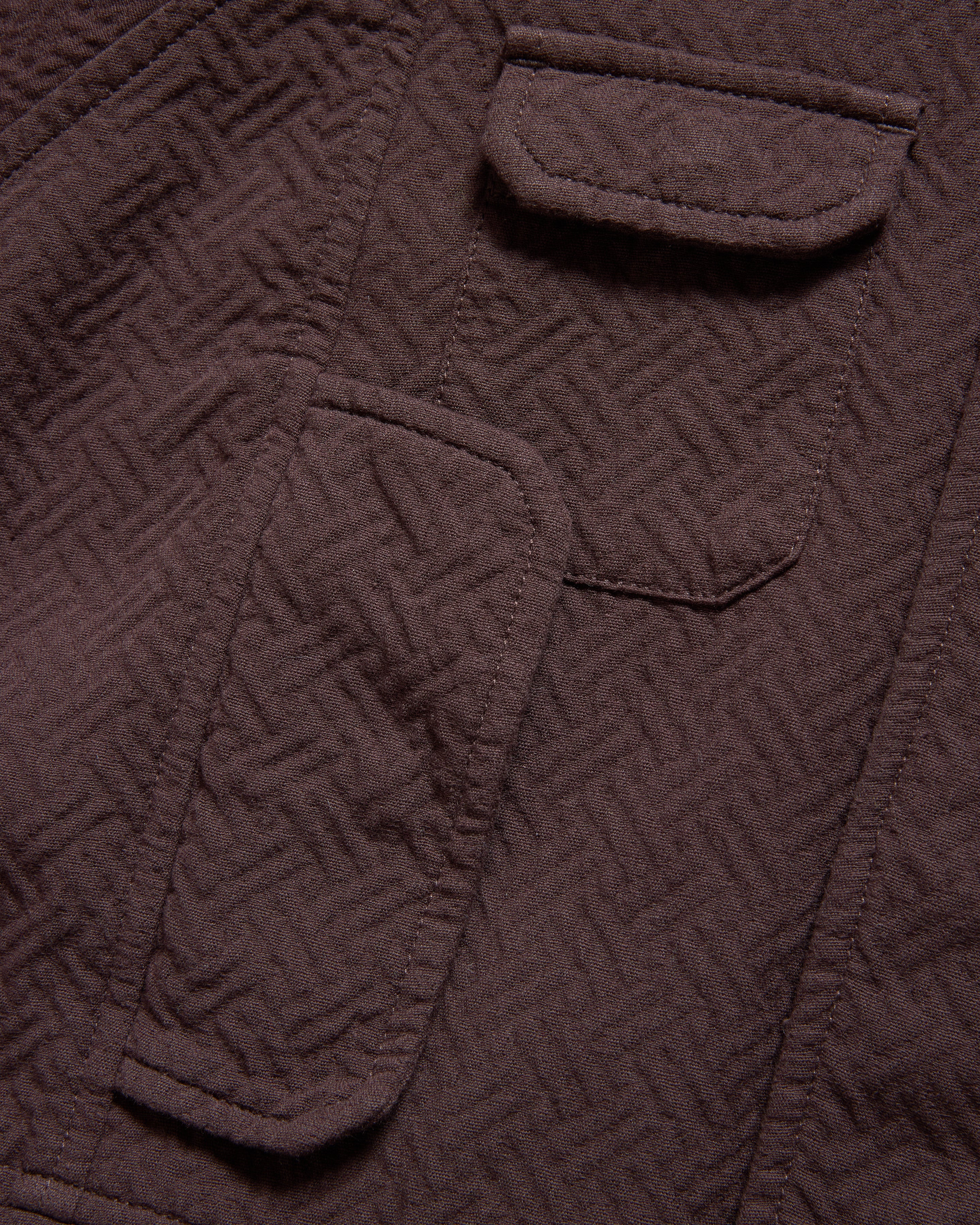 SEGUIN HOODED MOUNTAIN PARKA - UMBER DOUBLE WEAVE JACQUARD COTTON - Image 2