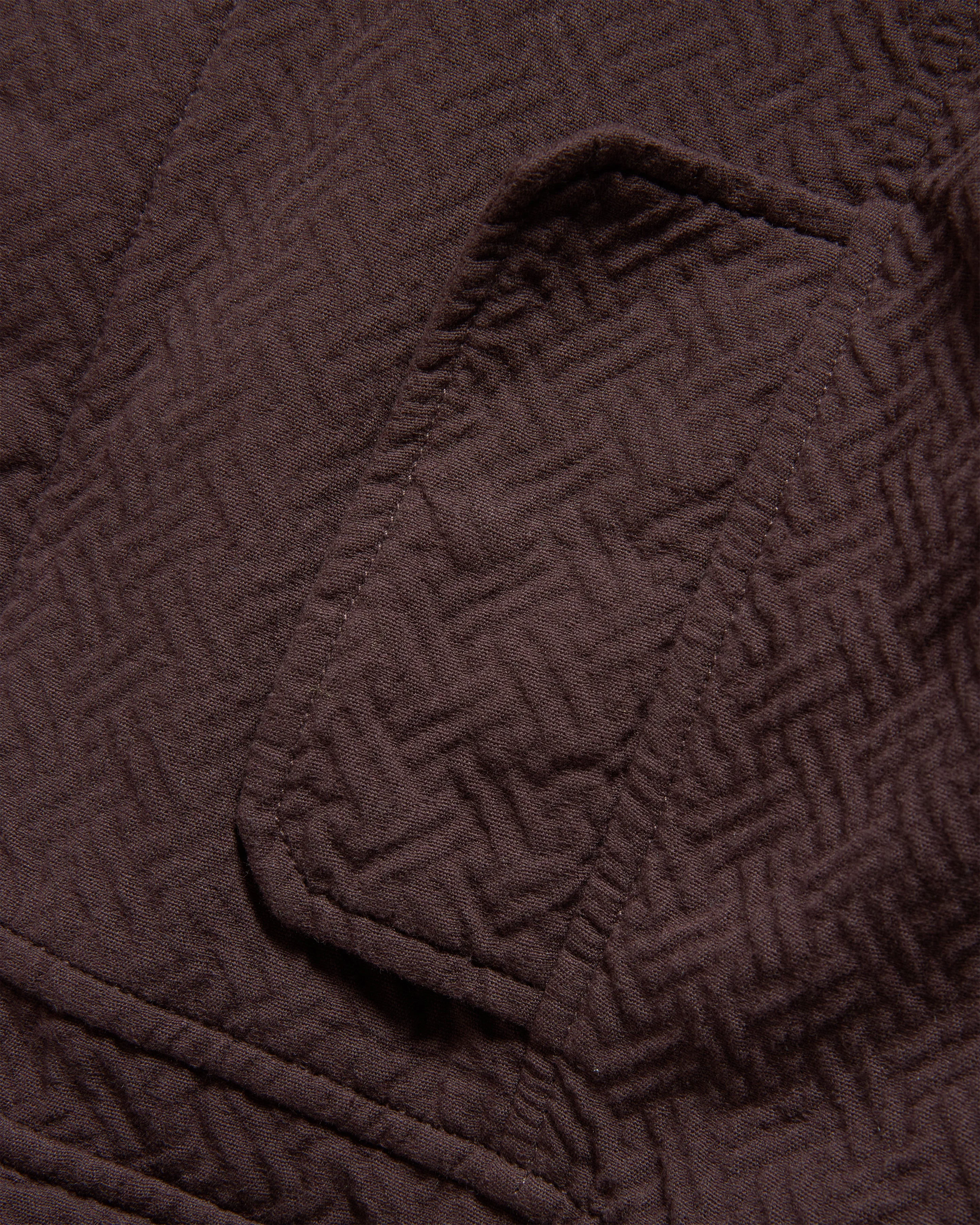 SEGUIN HOODED MOUNTAIN PARKA - UMBER DOUBLE WEAVE JACQUARD COTTON - Image 4