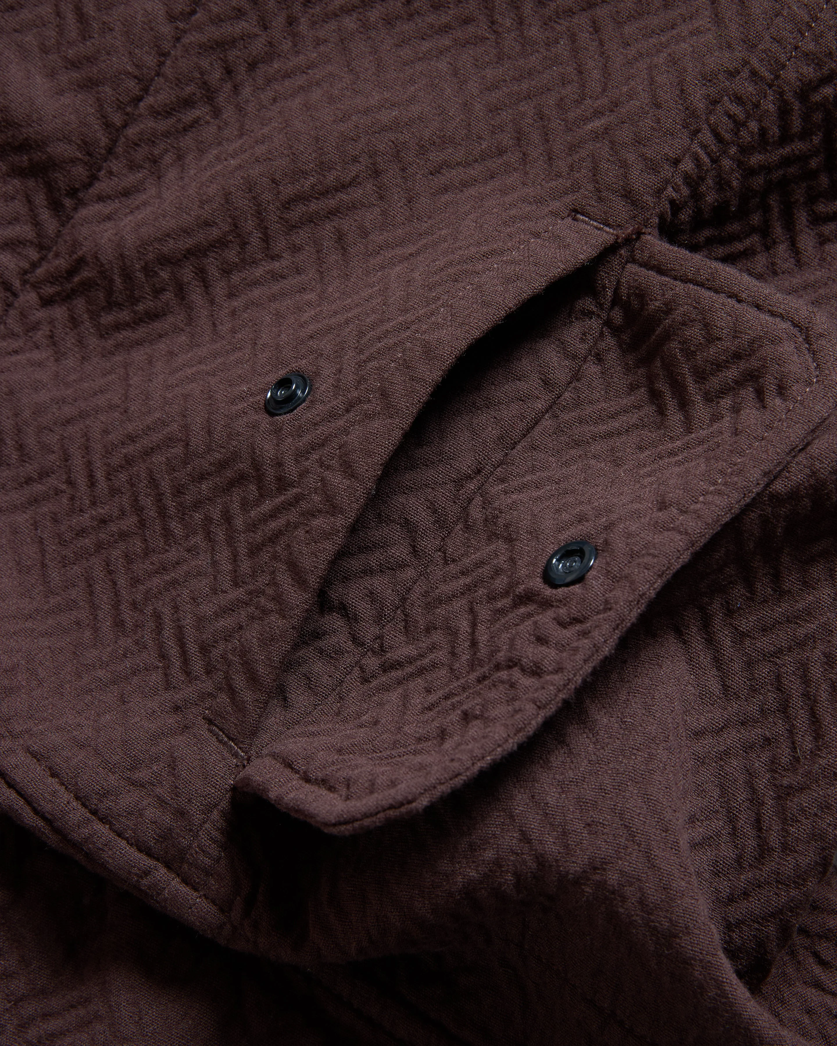 SEGUIN HOODED MOUNTAIN PARKA - UMBER DOUBLE WEAVE JACQUARD COTTON - Image 8