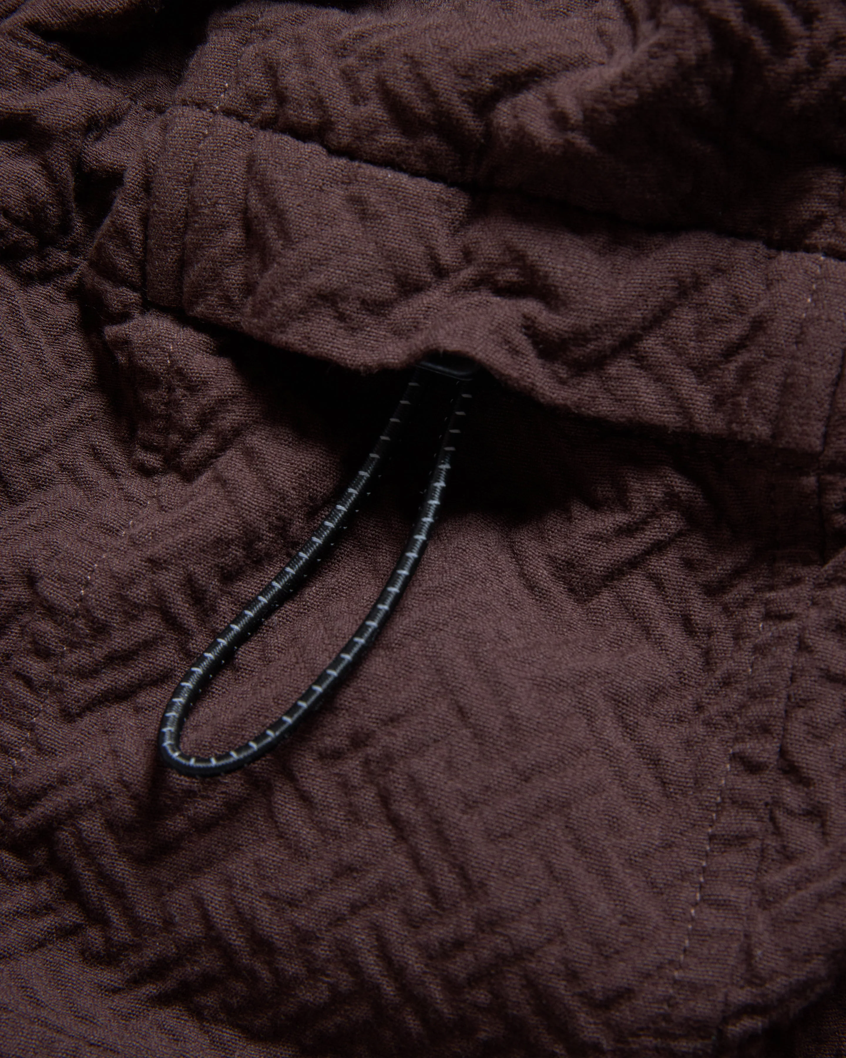 SEGUIN HOODED MOUNTAIN PARKA - UMBER DOUBLE WEAVE JACQUARD COTTON - Image 9
