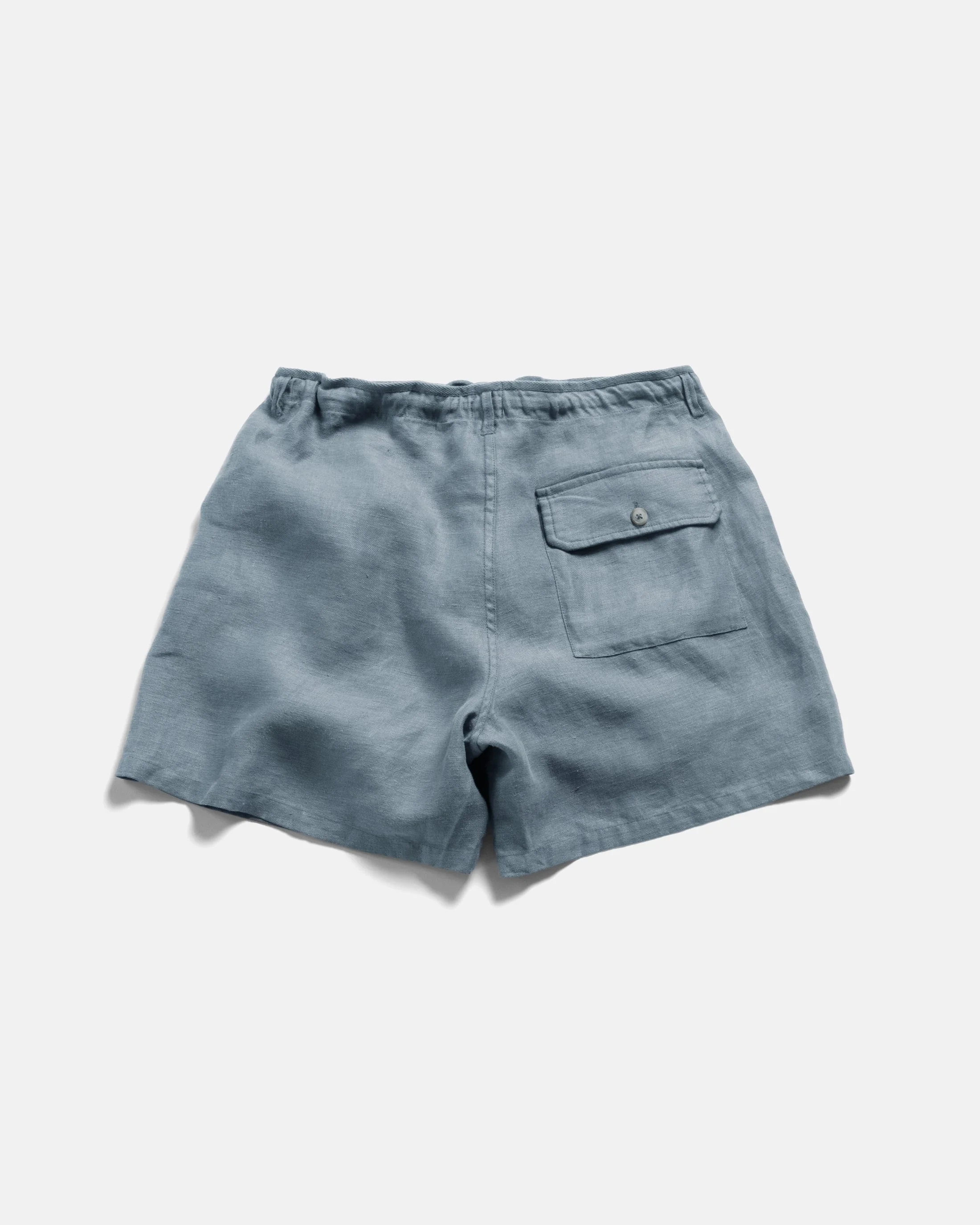 SHELTER CAMP SHORTS - CHAMBRAY BLUE LINEN TWILL - Image 5