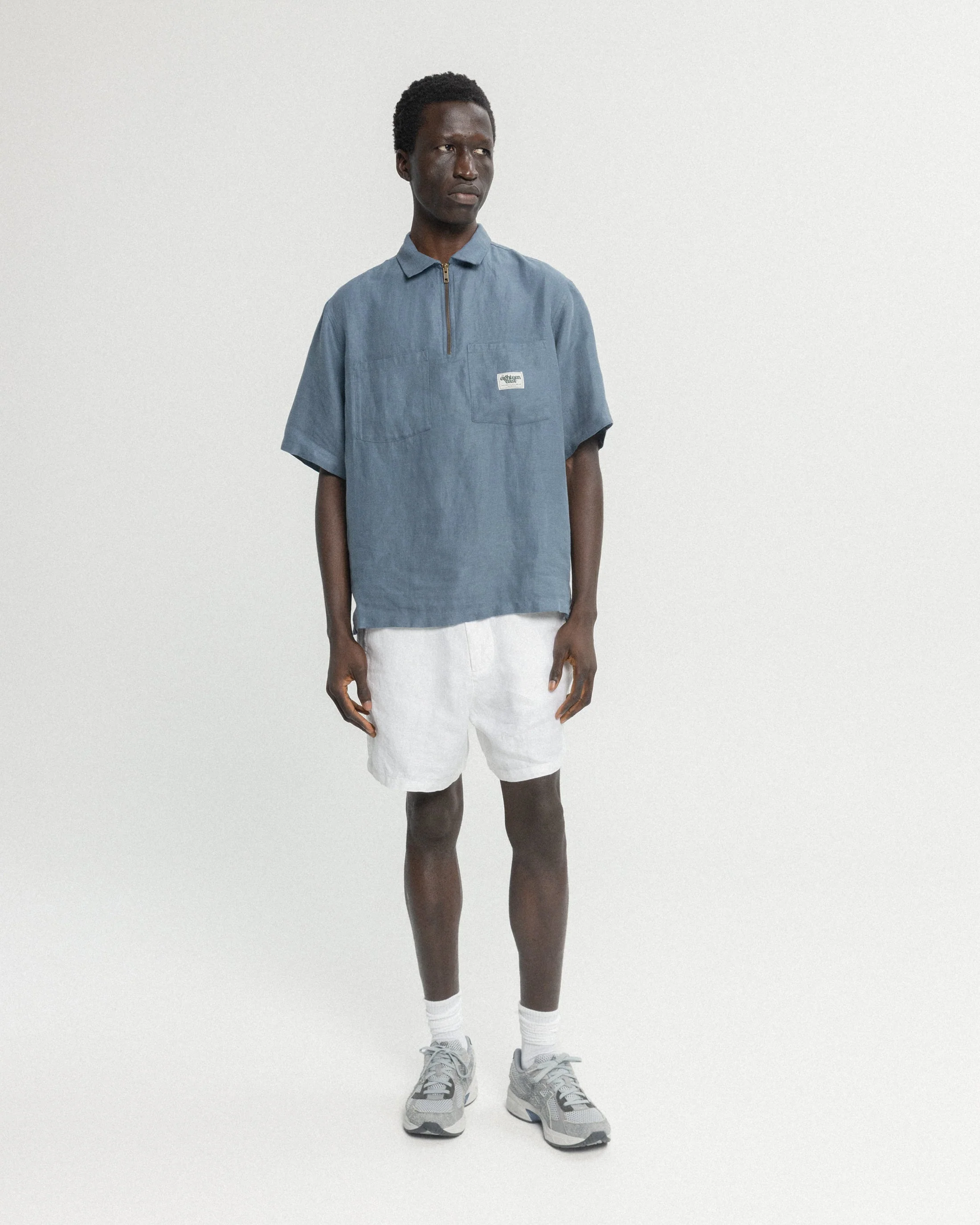 SHELTER CAMP SHORTS - WHITE LINEN TWILL - Image 4