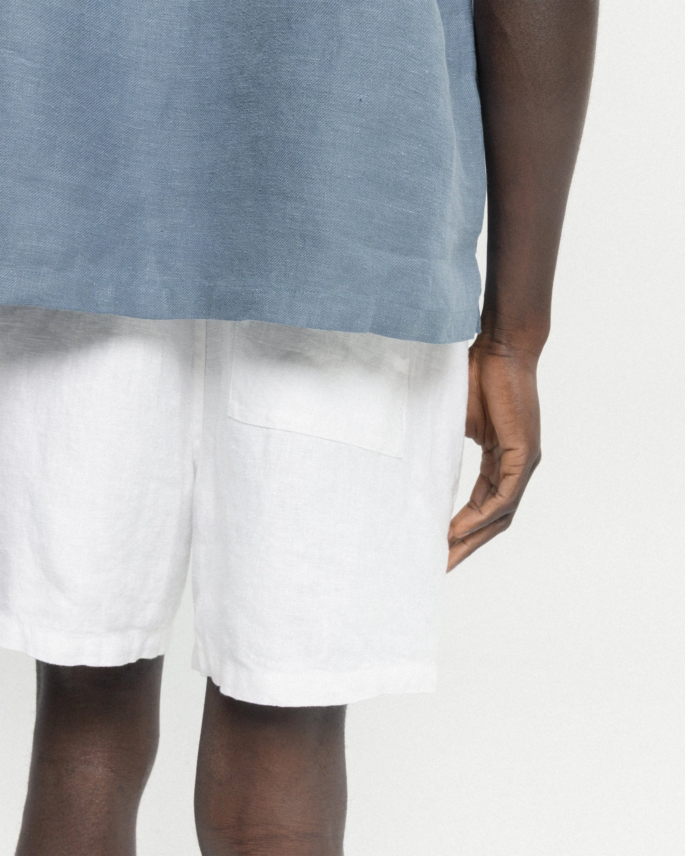 SHELTER CAMP SHORTS - WHITE LINEN TWILL - Image 8