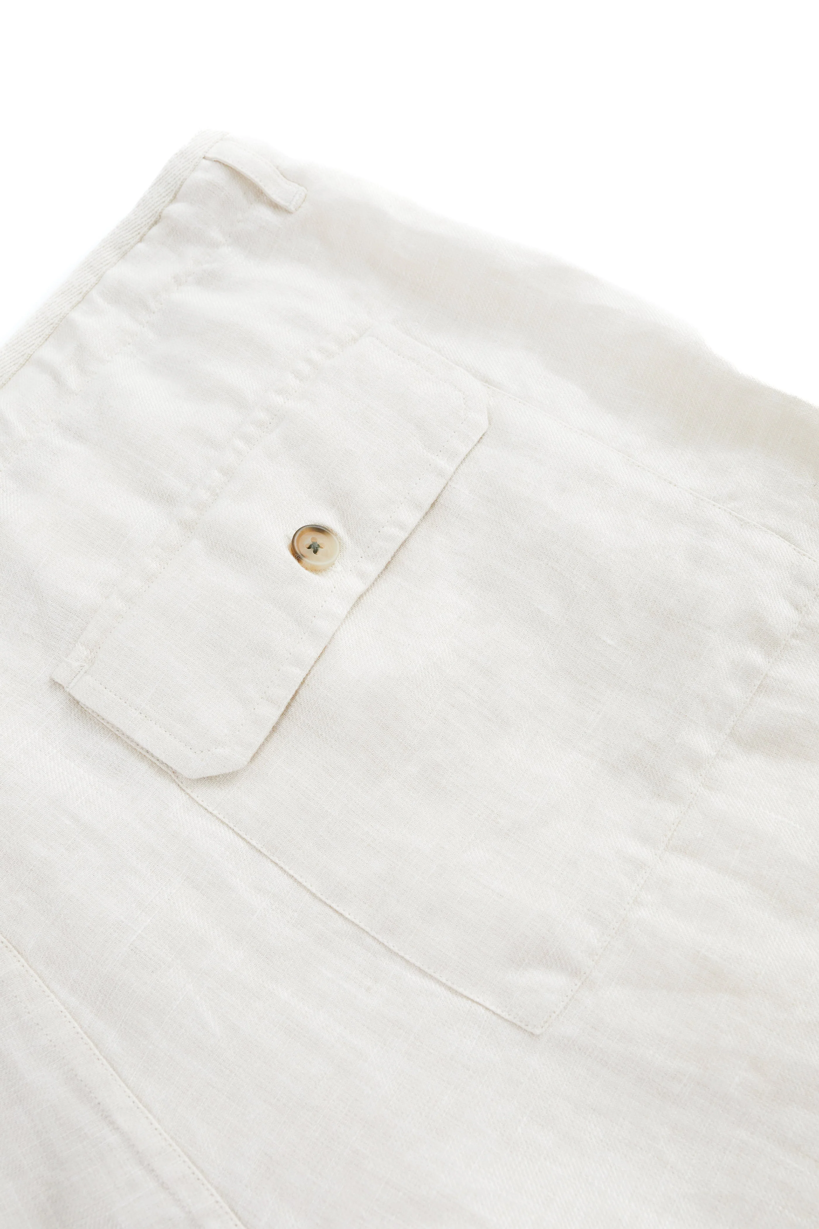 SHELTER CAMP SHORTS - NATURAL LINEN TWILL - Image 3