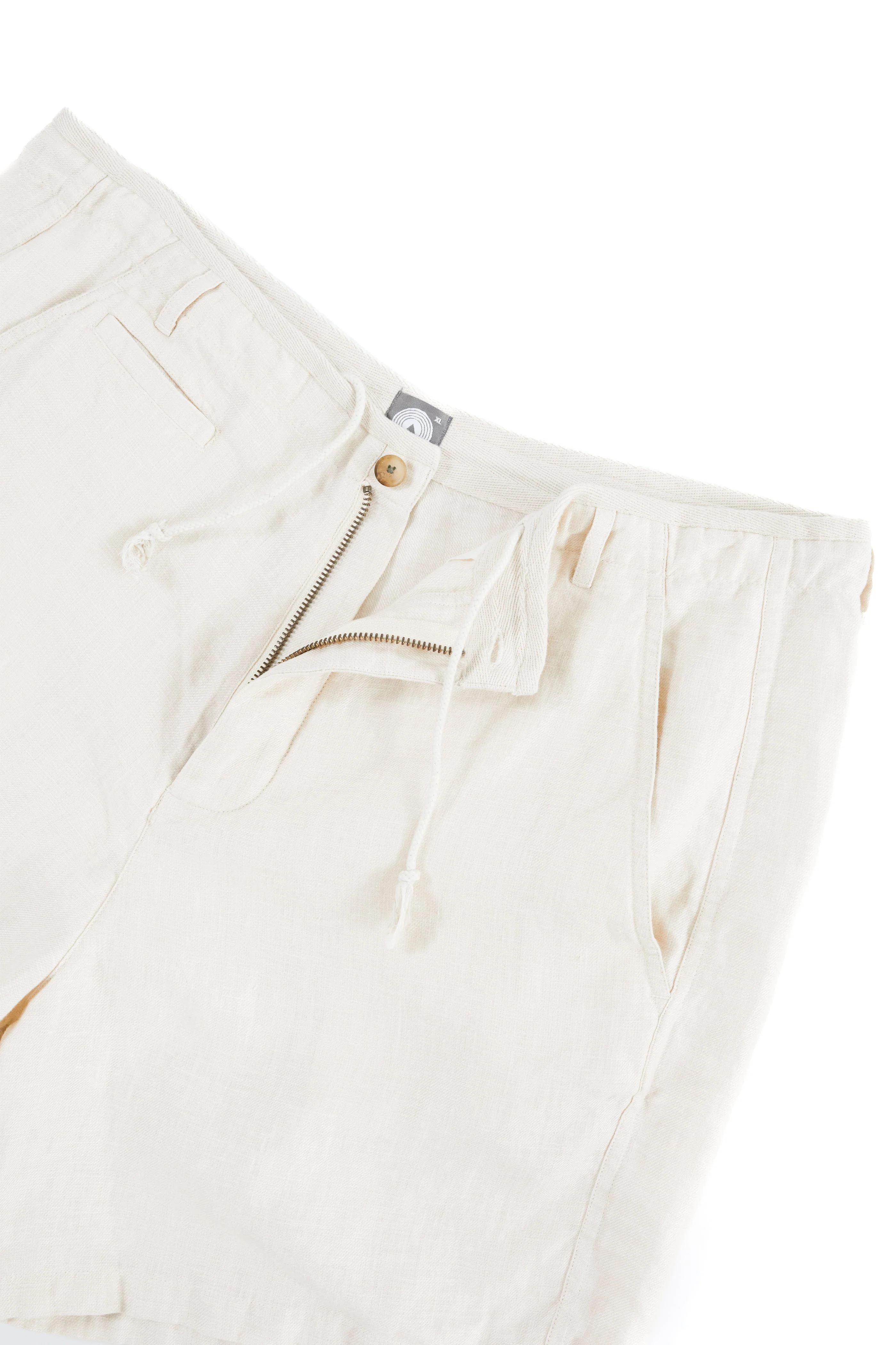 SHELTER CAMP SHORTS - NATURAL LINEN TWILL - Image 5