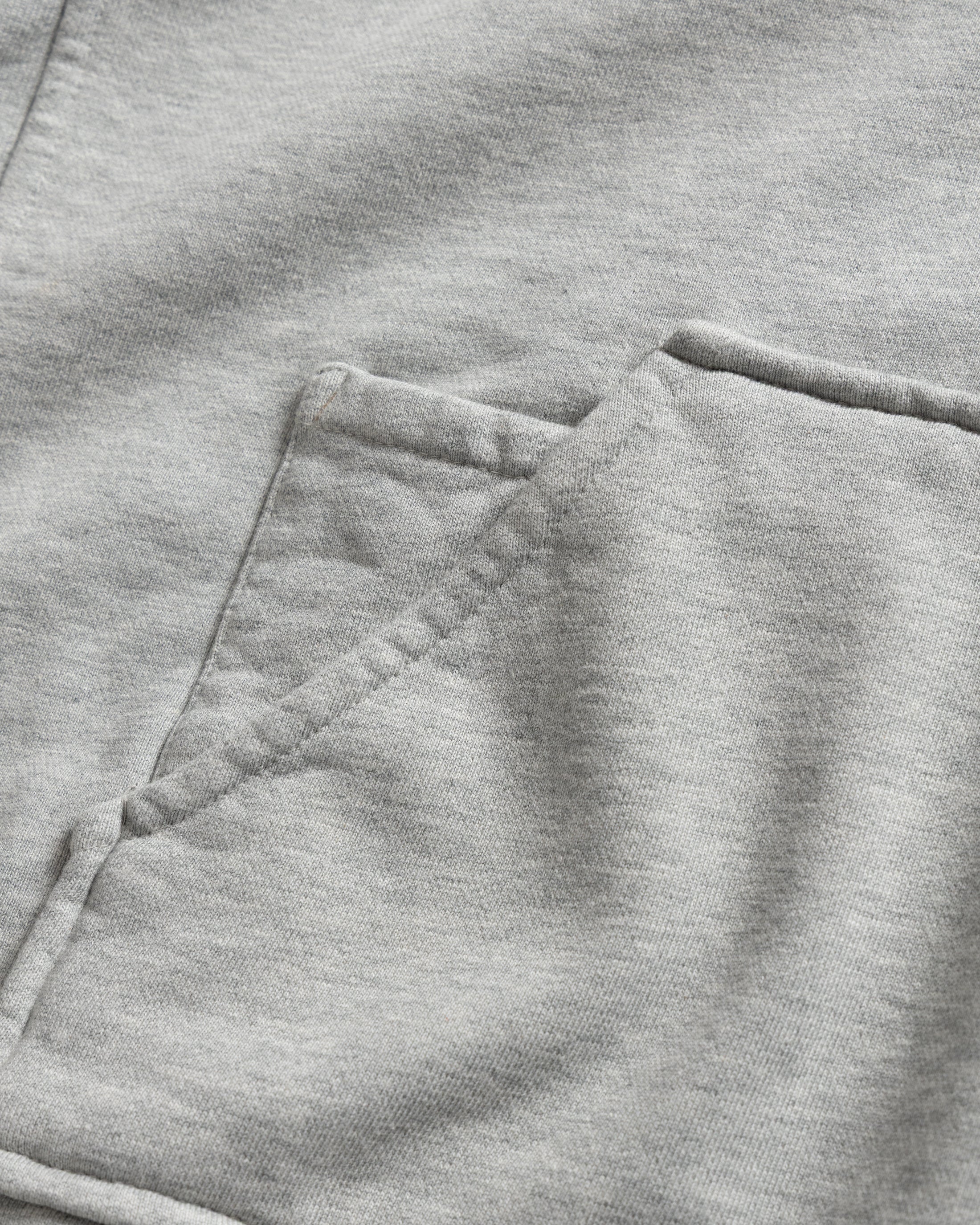 SIMMONS REVERSIBLE HALF-ZIP HOODED SWEATSHIRT - GYM HEATHER ALL COTTON LOOPBACK TERRY FLEECE - Image 5