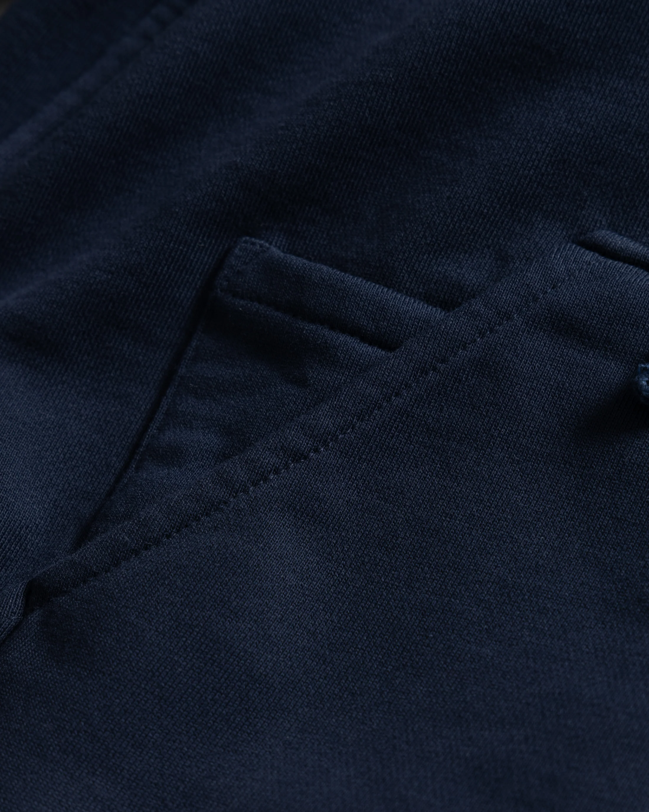 SIMMONS REVERSIBLE HALF-ZIP HOODED SWEATSHIRT - NAVY ALL COTTON LOOPBACK TERRY FLEECE - Image 5