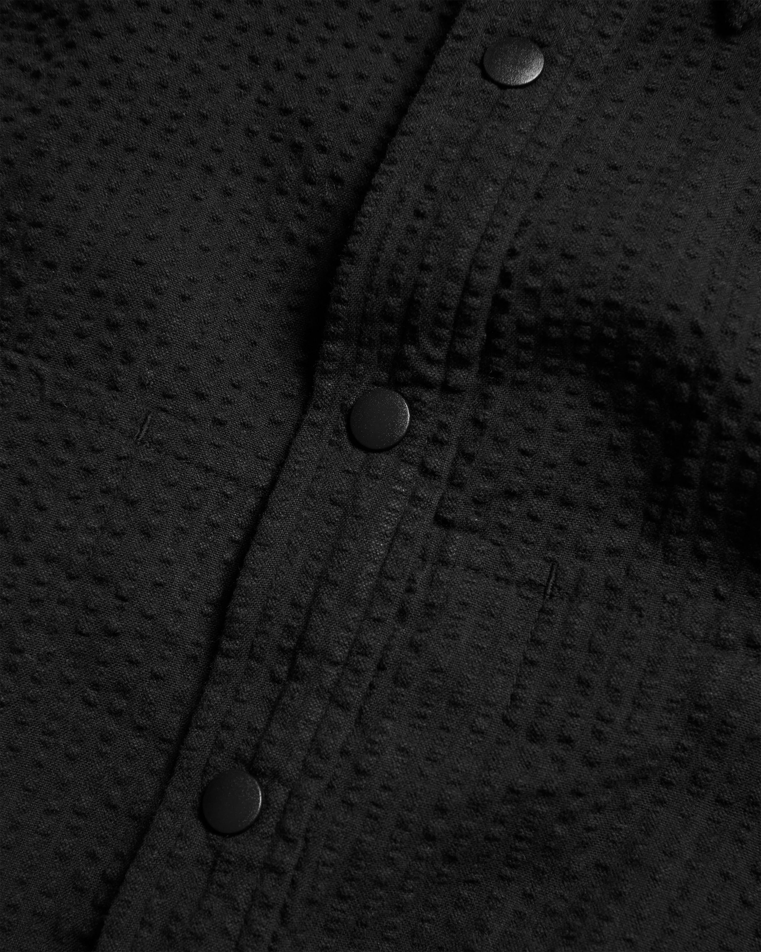 SS EASY WORK SHIRT -TONAL BLACK COTTON SEERSUCKER - Image 4
