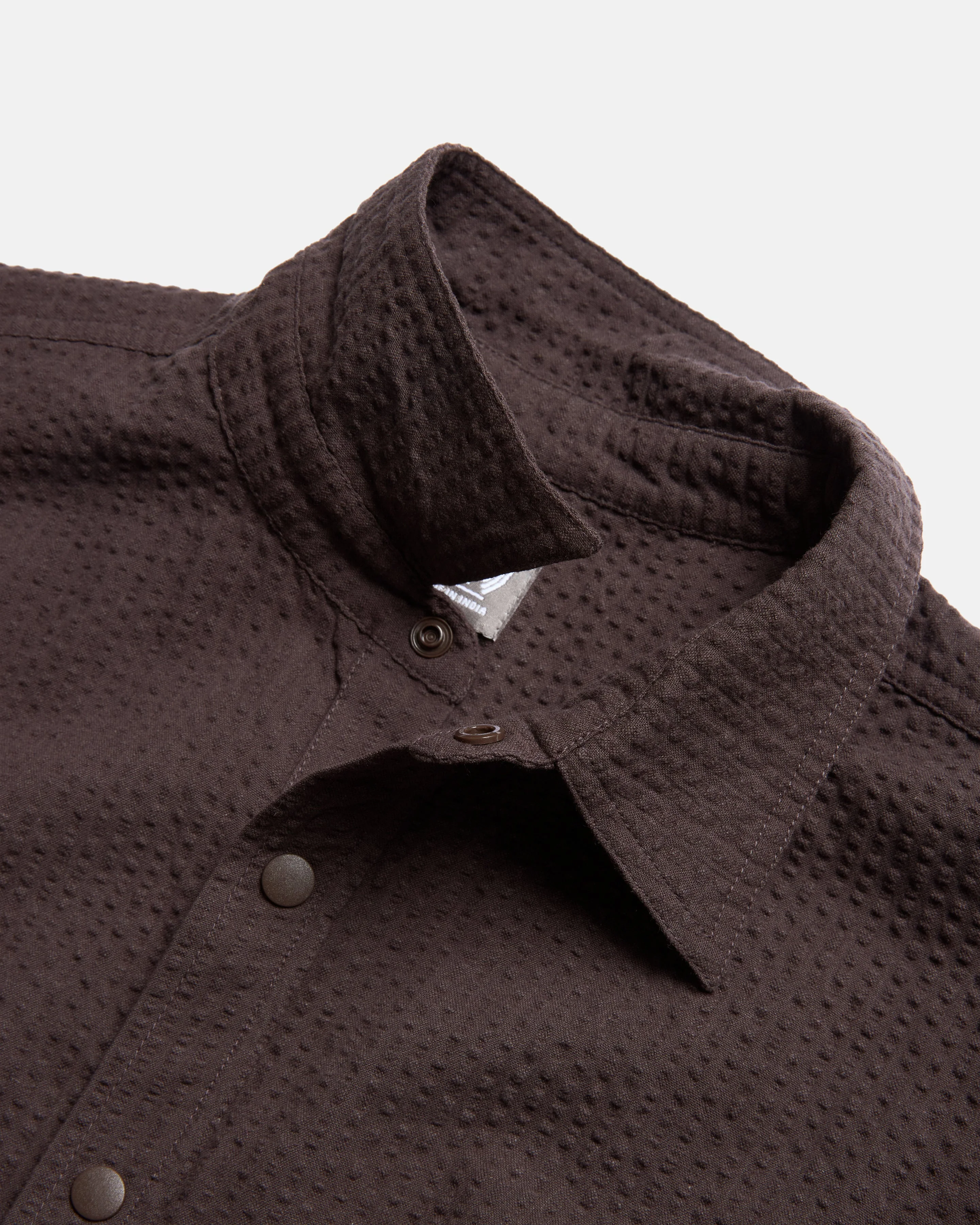 SS EASY WORK SHIRT - TONAL FONDENTE COTTON SEERSUCKER - Image 5