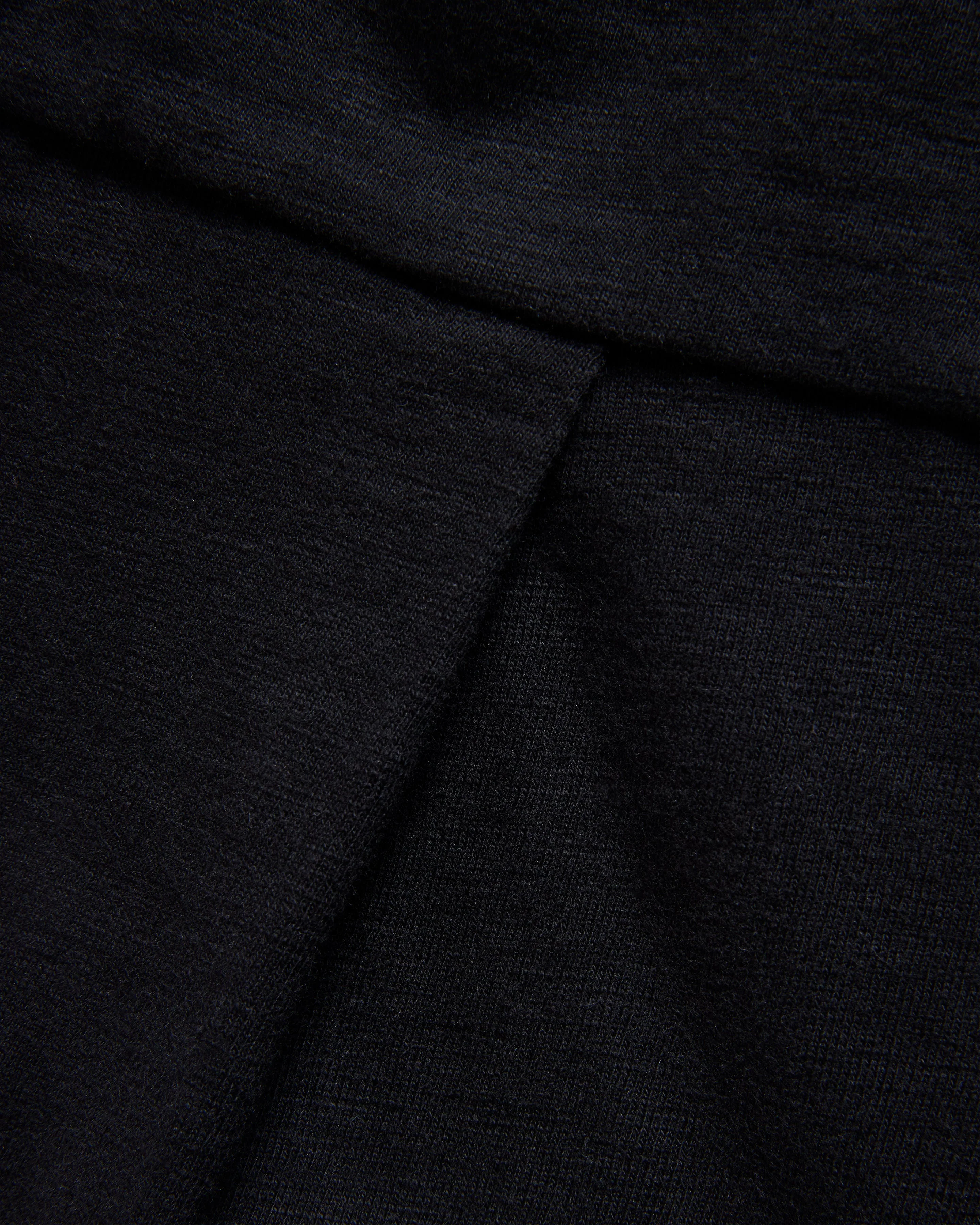 SS HOLLOW POLO - BLACK 9.2 oz SLUB COTTON JERSEY - Image 4