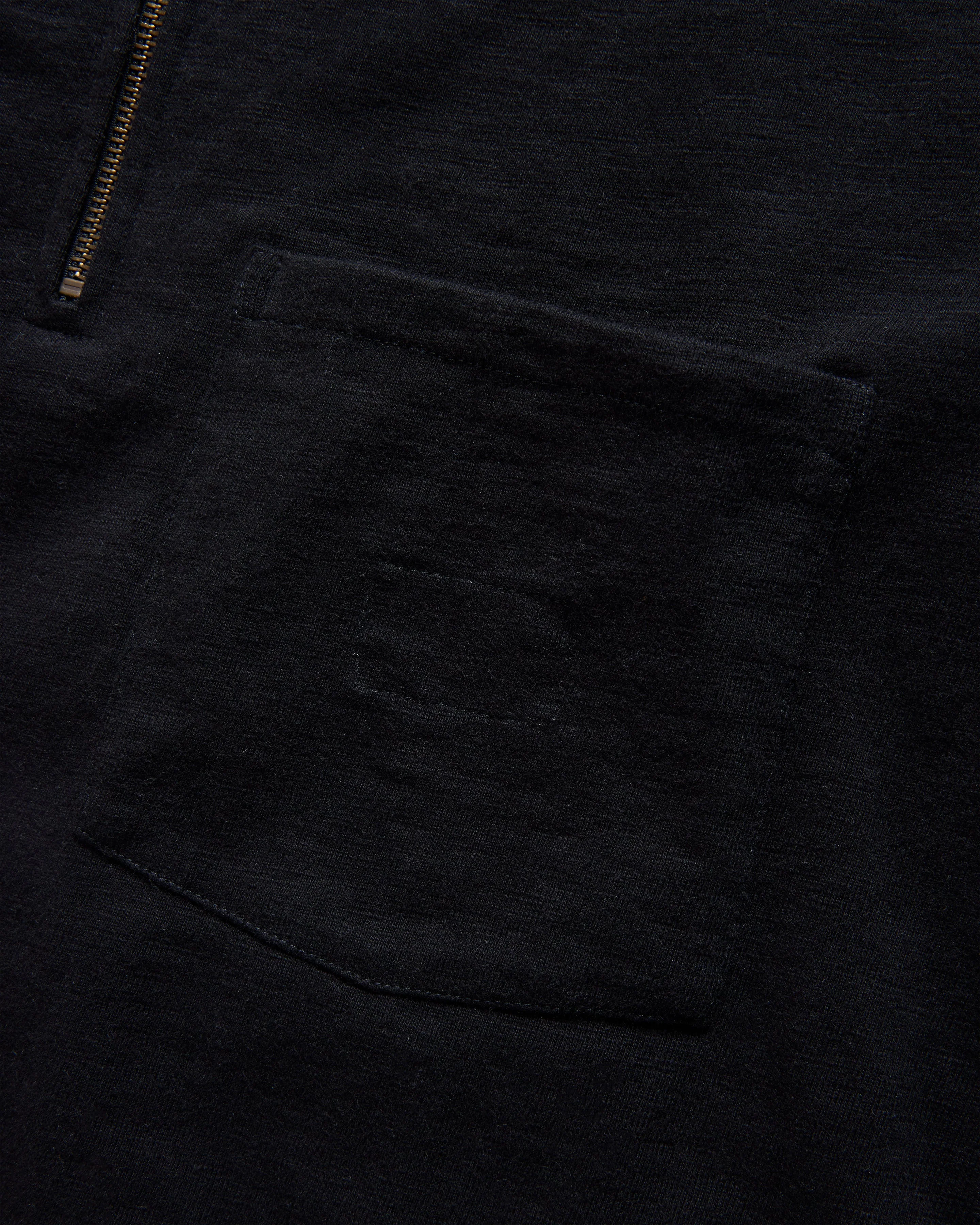 SS HOLLOW POLO - BLACK 9.2 oz SLUB COTTON JERSEY - Image 6