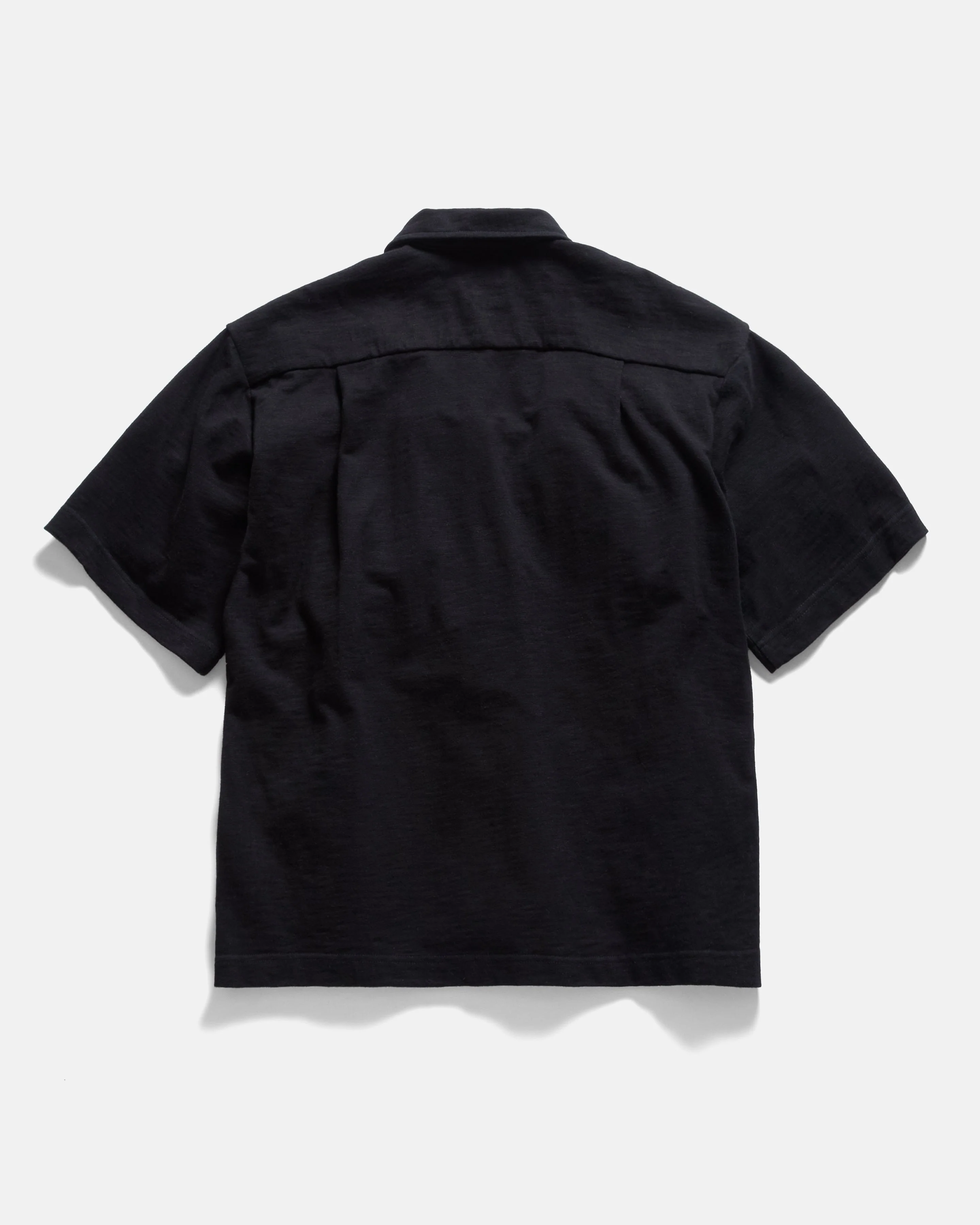 SS HOLLOW POLO - BLACK 9.2 oz SLUB COTTON JERSEY - Image 8