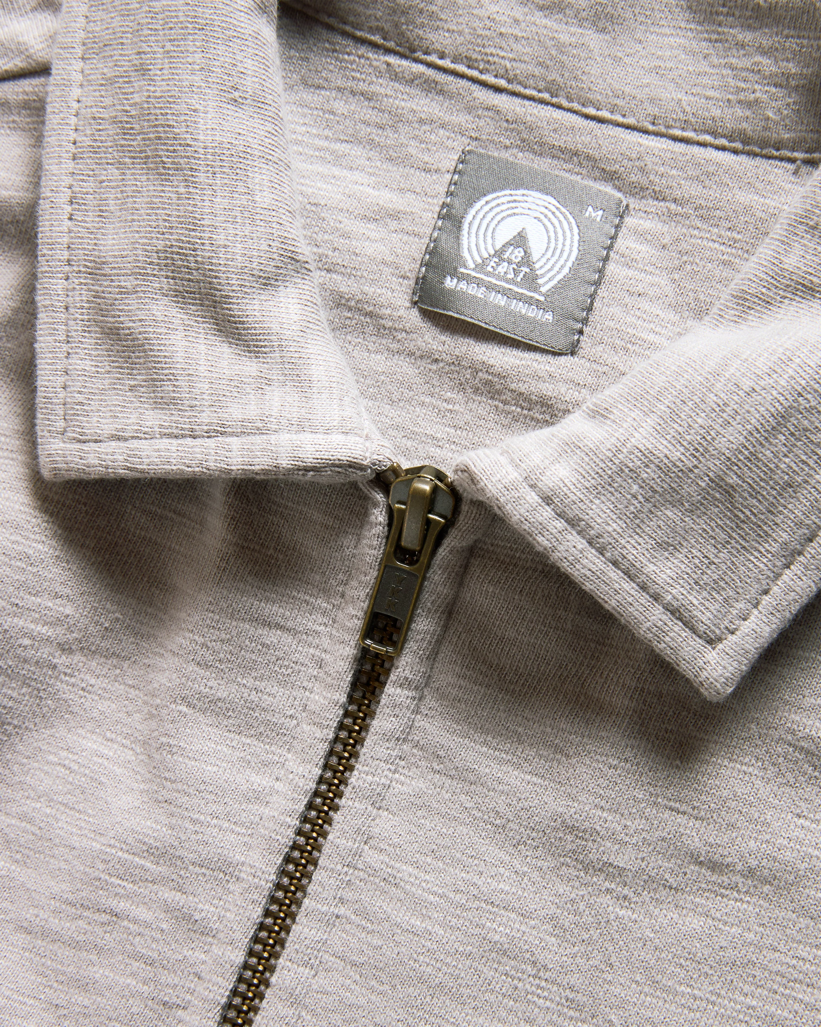 SS HOLLOW POLO - WALNUT 9.2 oz SLUB COTTON JERSEY - Image 3