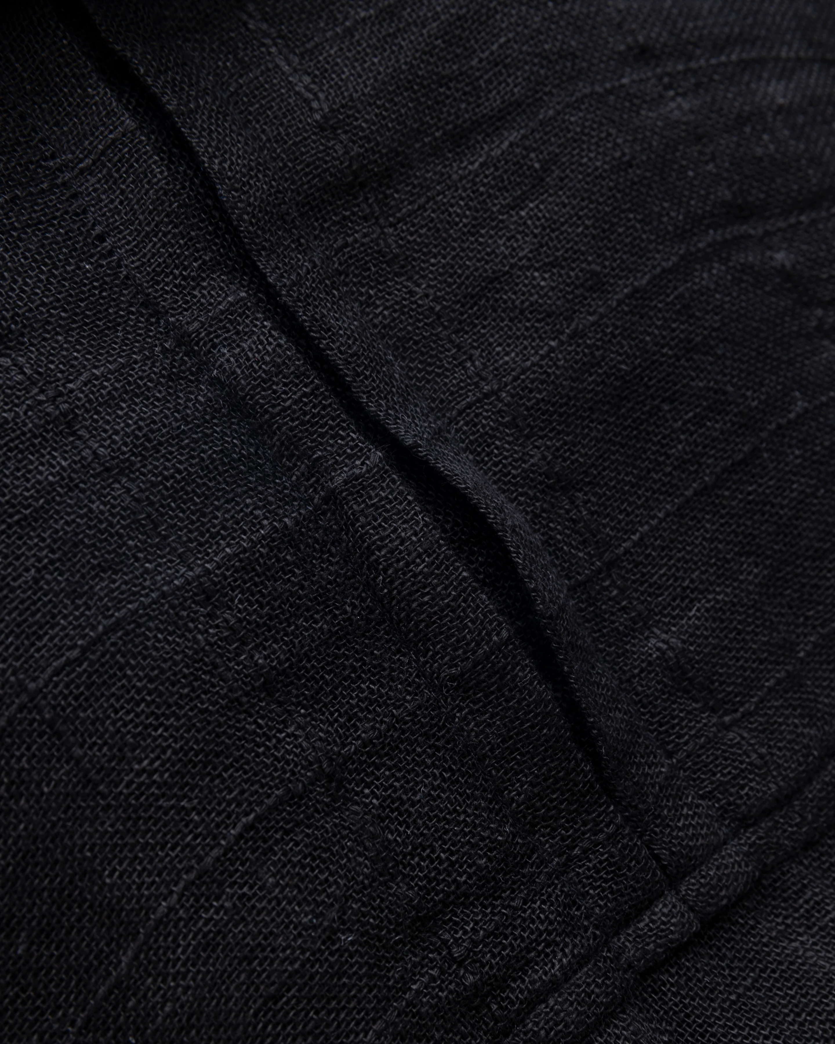S/S SINGLE POCKET SAM SHIRT - BLACK HANDLOOM WINDOWPANE GAUZE - Image 6